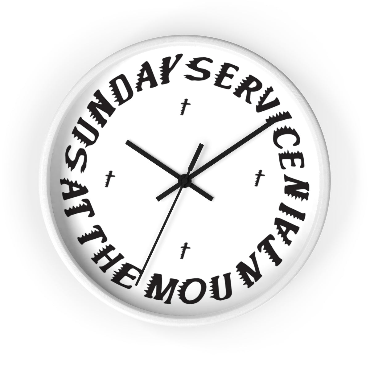 Sunday Service At The Mountain Wall clock - Kanye West Sunday Service Coachella-10 in-White-Black-Bootlg
