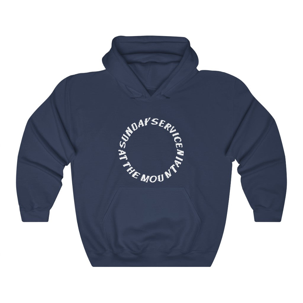 Sunday service at the Mountain Kanye West Hoodie-Navy-S-Bootlg