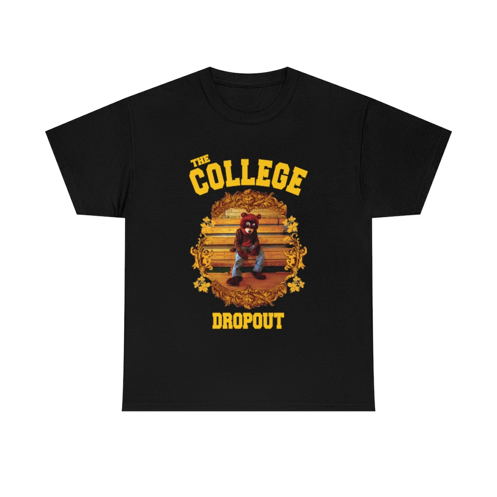 The College Dropout Bear Unisex Tee-Black-S-Bootlg