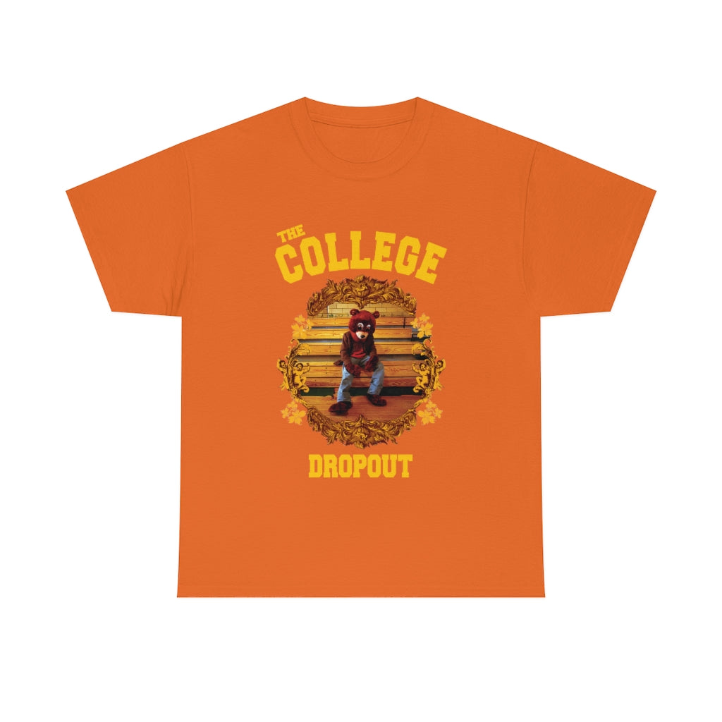 The College Dropout Bear Unisex Tee-Orange-L-Bootlg