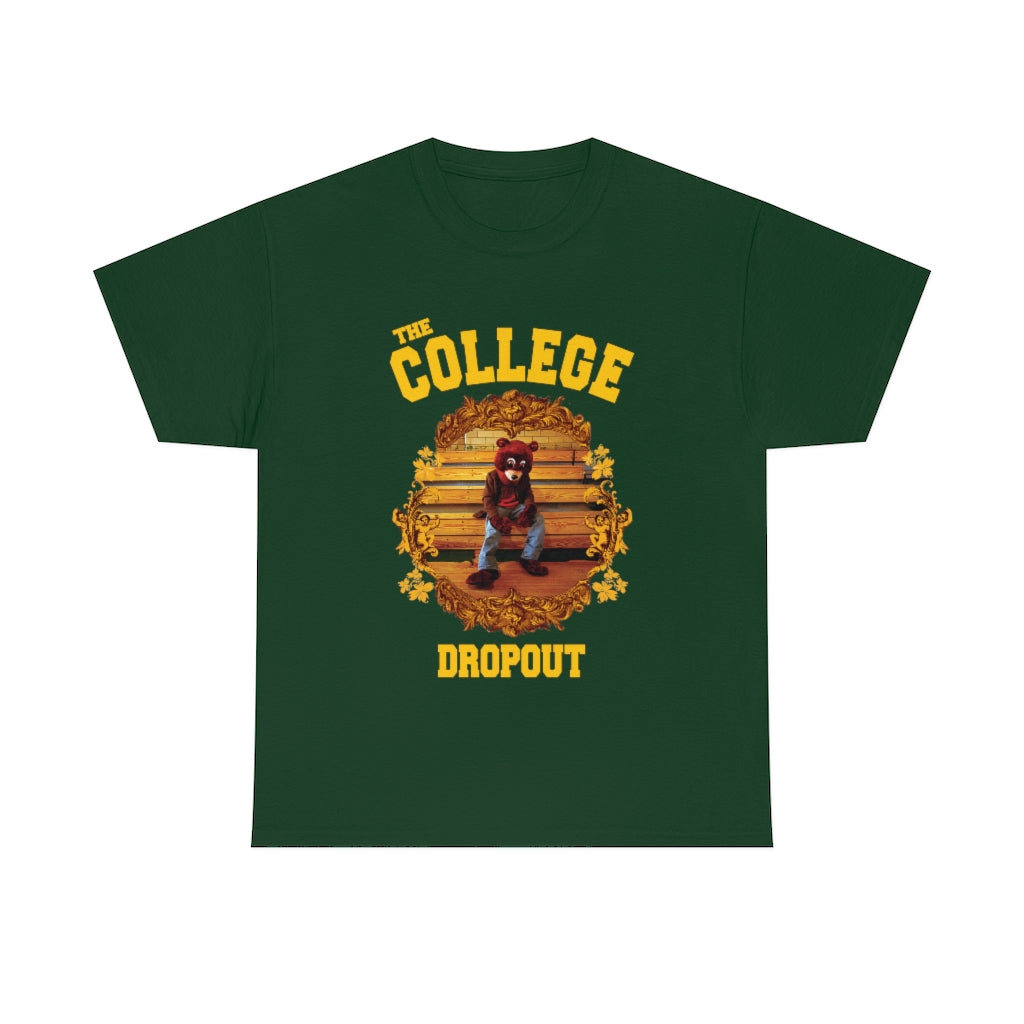 The College Dropout Bear Unisex Tee-Forest Green-S-Bootlg