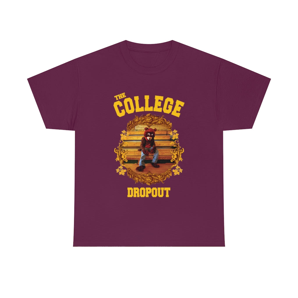 The College Dropout Bear Unisex Tee-Maroon-S-Bootlg