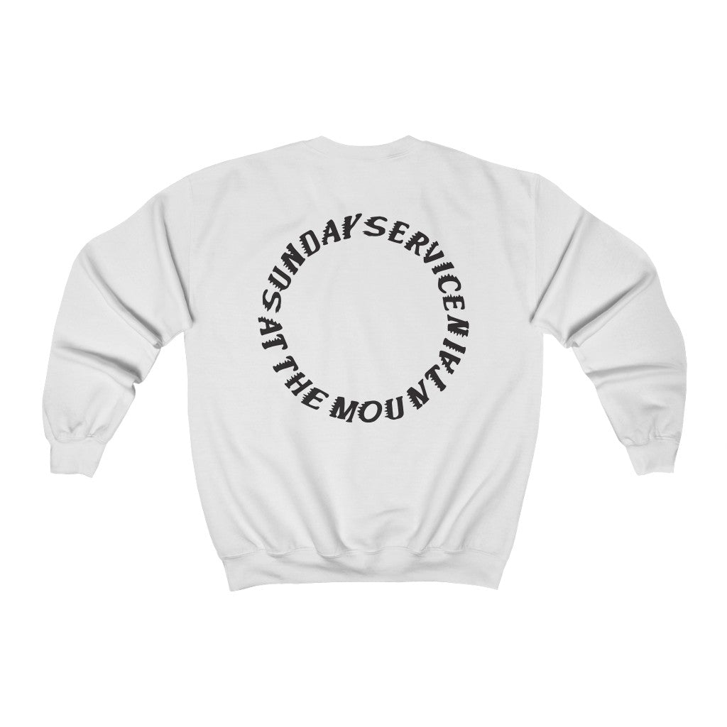 Trust God Sunday Service at the Mountain Unisex Heavy Sweatshirt-Bootlg