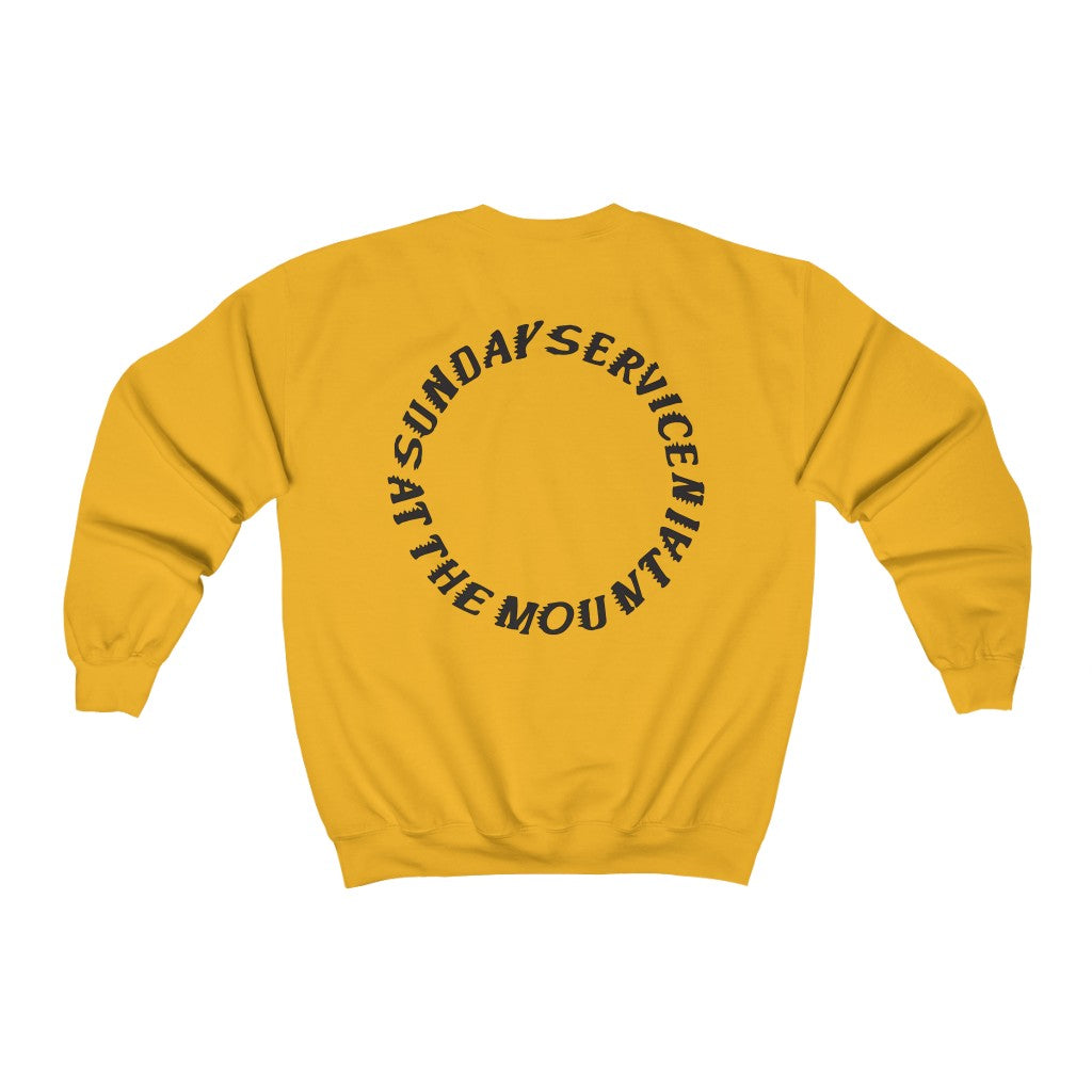 Trust God Sunday Service at the Mountain Unisex Heavy Sweatshirt-Bootlg