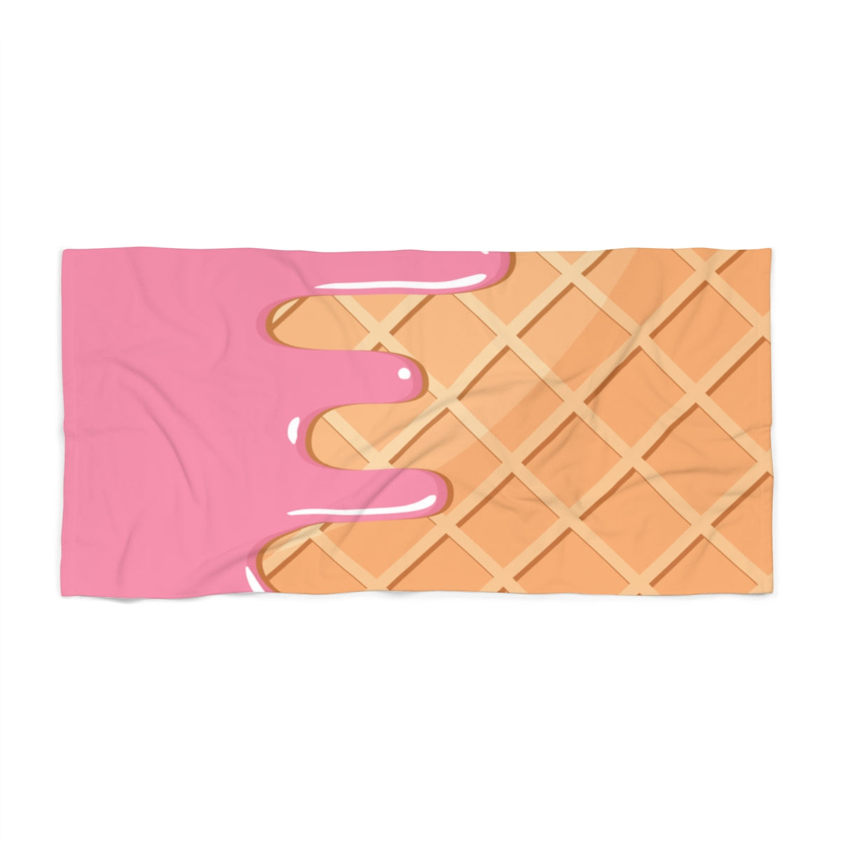 Waffle and Ice Cream Beach Towel-36x72-Bootlg