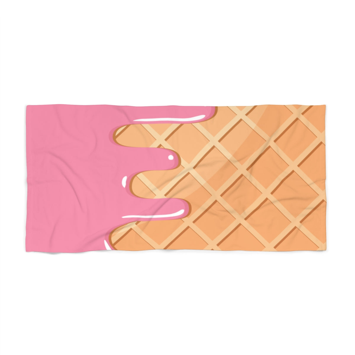 Waffle and Ice Cream Beach Towel-30x60-Bootlg