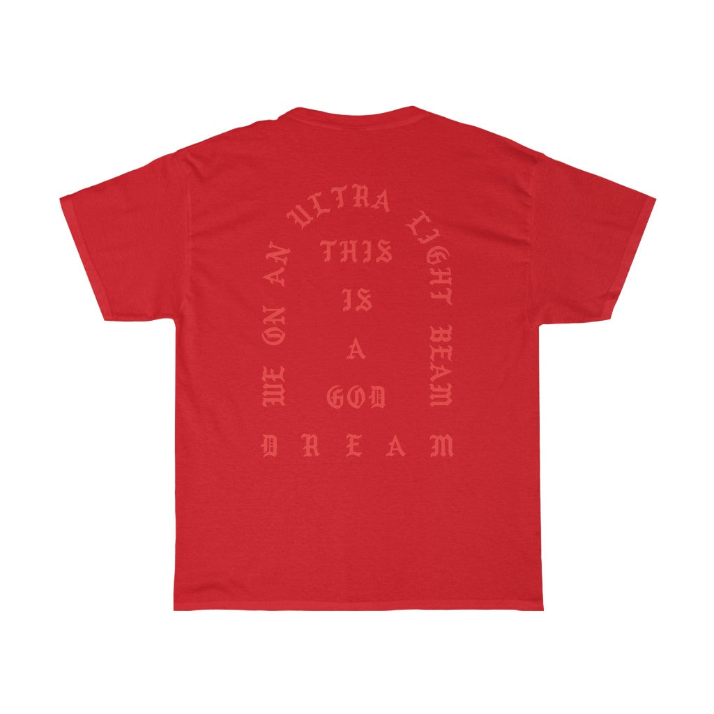We On An Ultra Light Beam Cotton T-Shirt Kanye West Merch-Bootlg