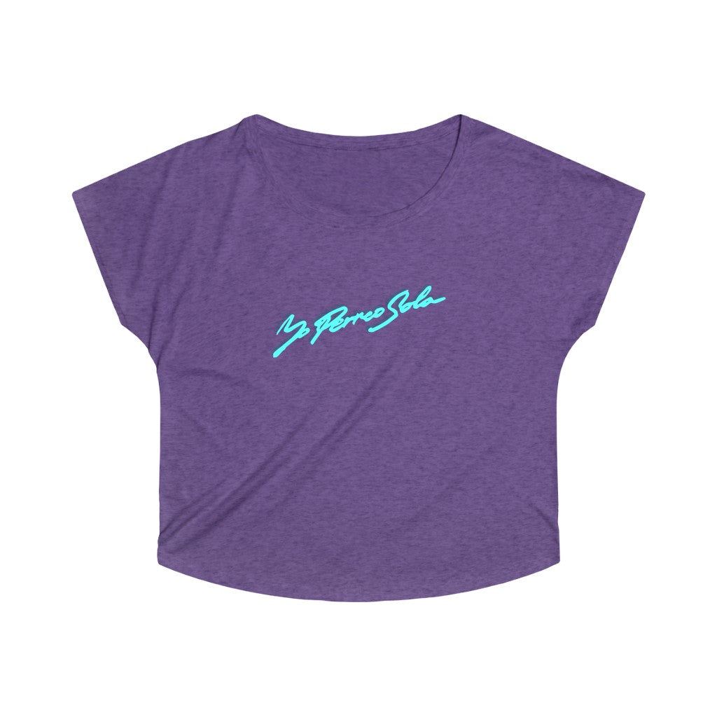 Yo Perreo Sola Women's Tri-Blend Dolman. Bad Bunny inspired-S-Tri-Blend Purple Rush-Bootlg