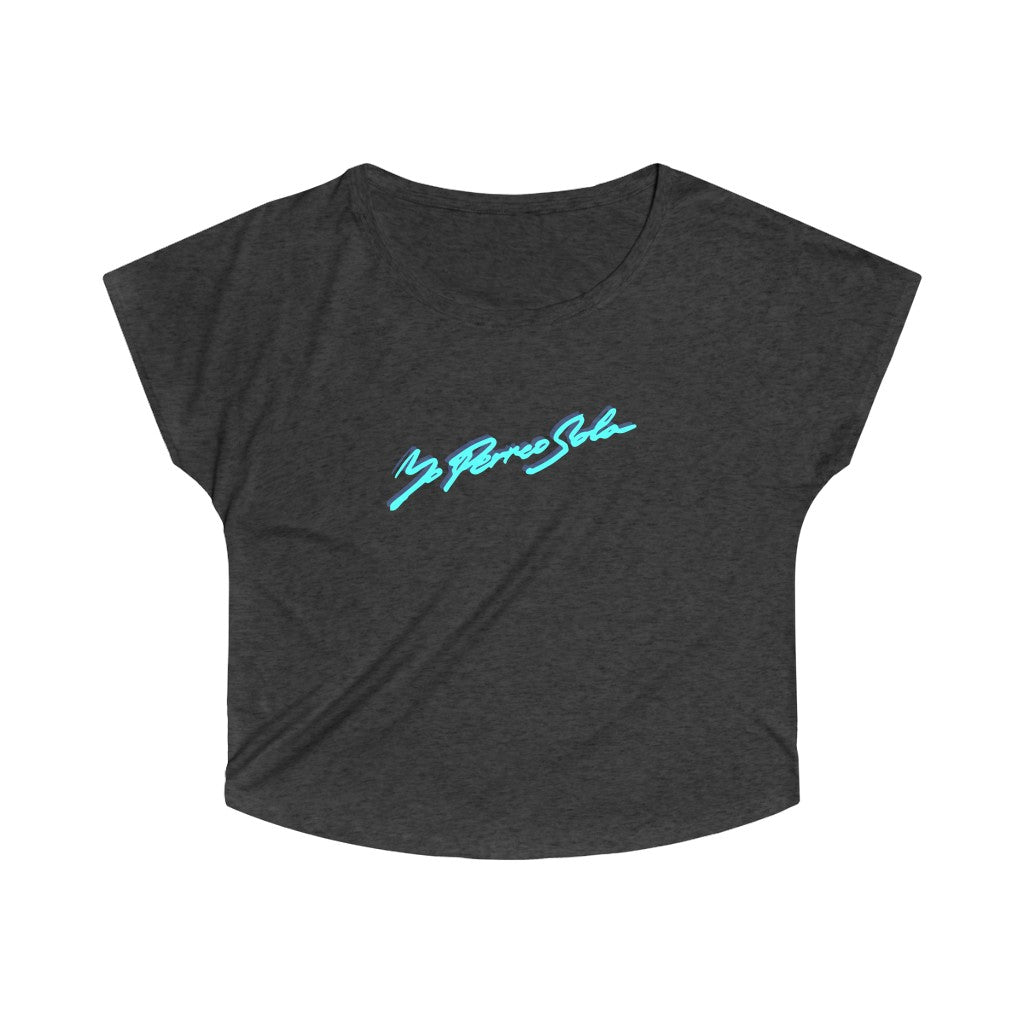 Yo Perreo Sola Women's Tri-Blend Dolman. Bad Bunny inspired-L-Tri-Blend Vintage Black-Bootlg