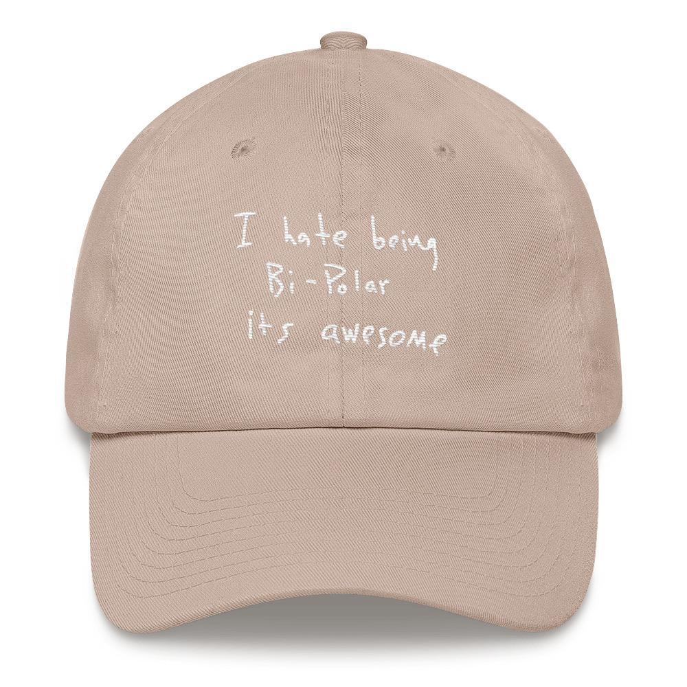 I Hate Being Bi-Polar It's Awesome Kanye West inspired Embroidery Dad Hat / Cap-Stone-Bootlg