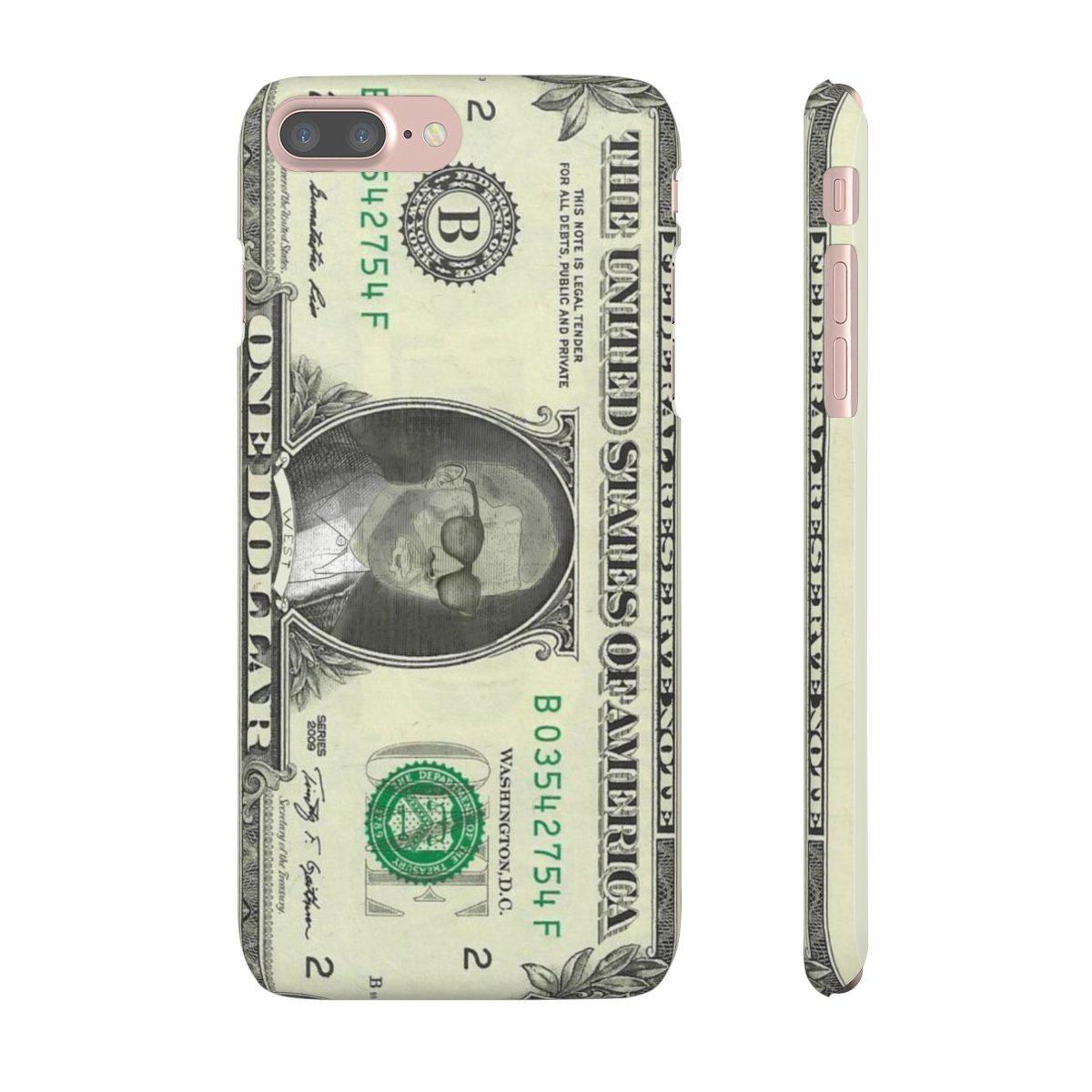 Kanye West President face on 1 dollar bill case iPhone Snap Case-iPhone 7 Plus-Matte-Bootlg