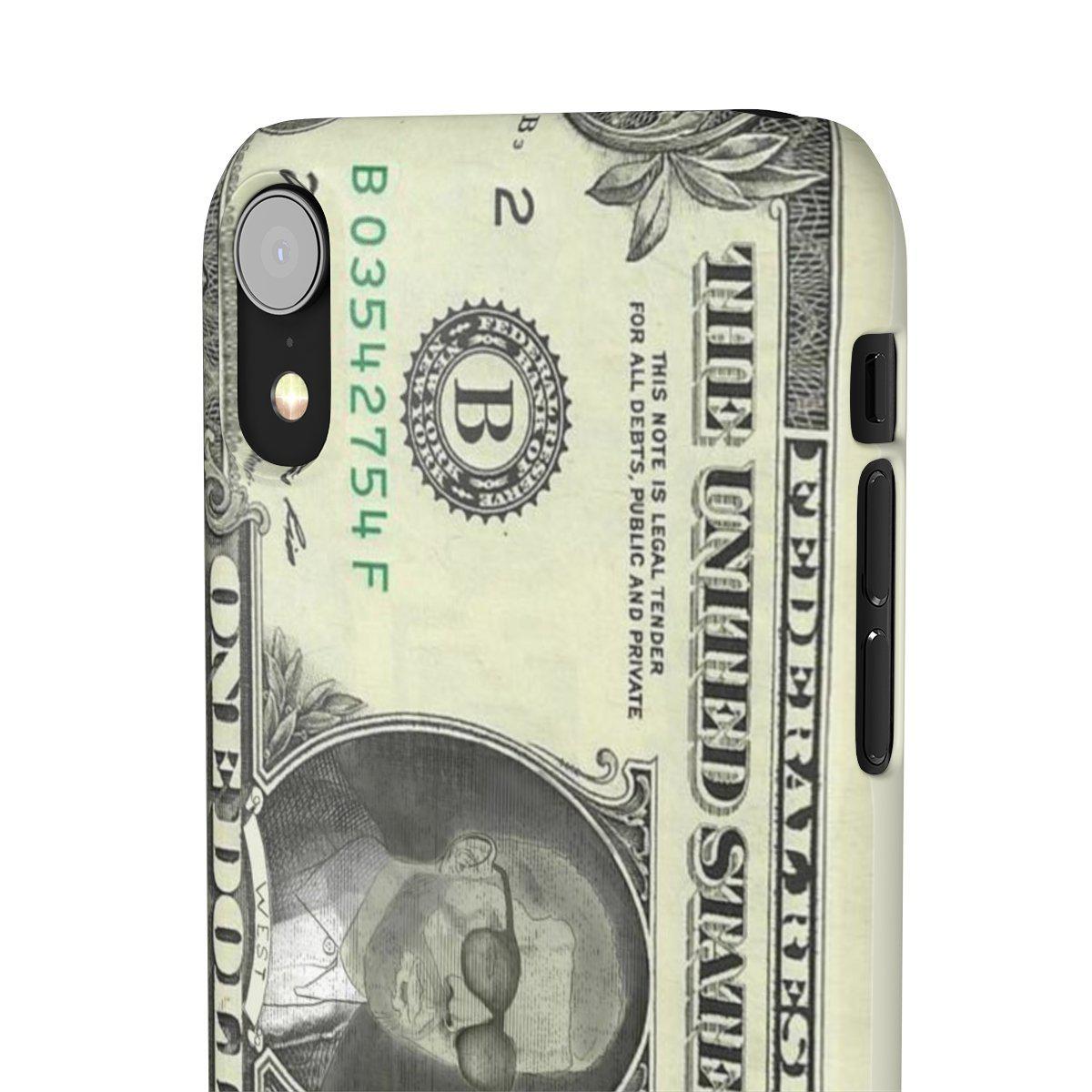 Kanye West President face on 1 dollar bill case iPhone Snap Case-iPhone XR-Glossy-Bootlg