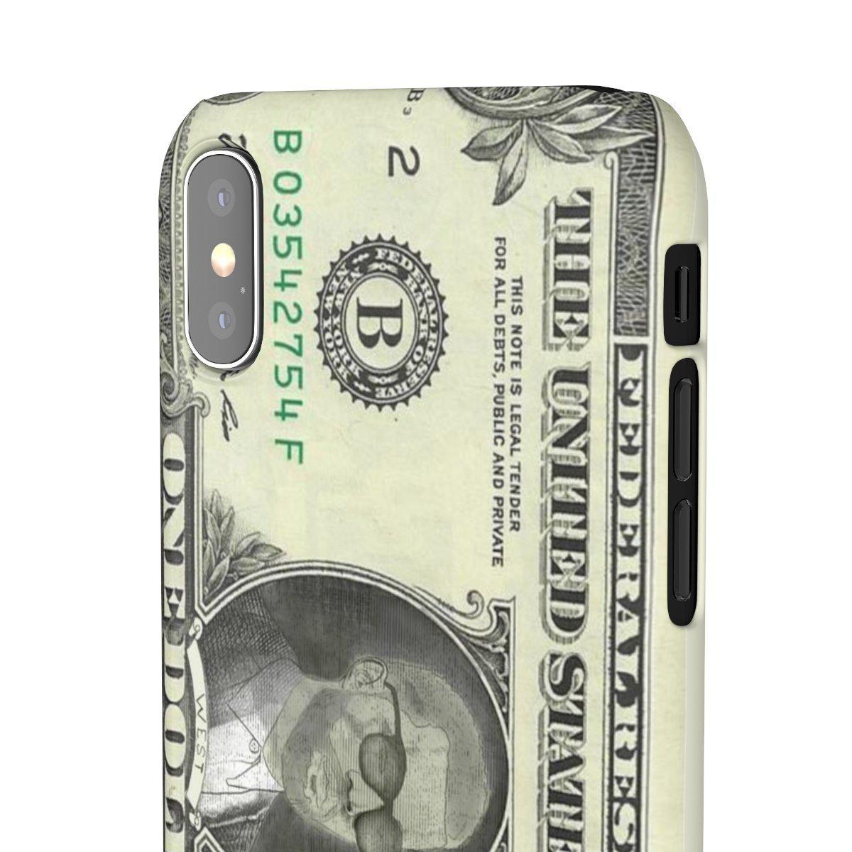 Kanye West President face on 1 dollar bill case iPhone Snap Case-iPhone XS-Glossy-Bootlg
