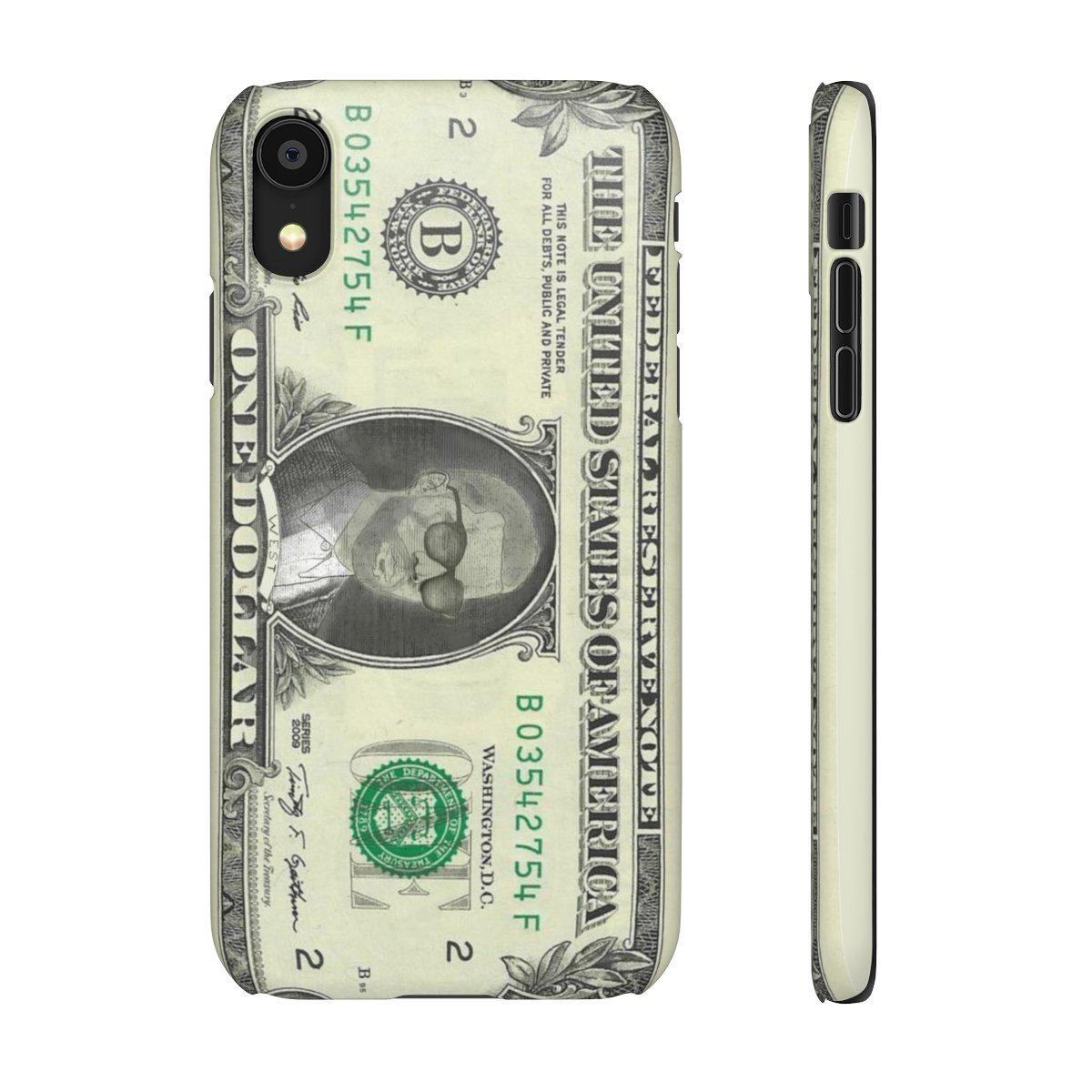 Kanye West President face on 1 dollar bill case iPhone Snap Case-iPhone XR-Matte-Bootlg
