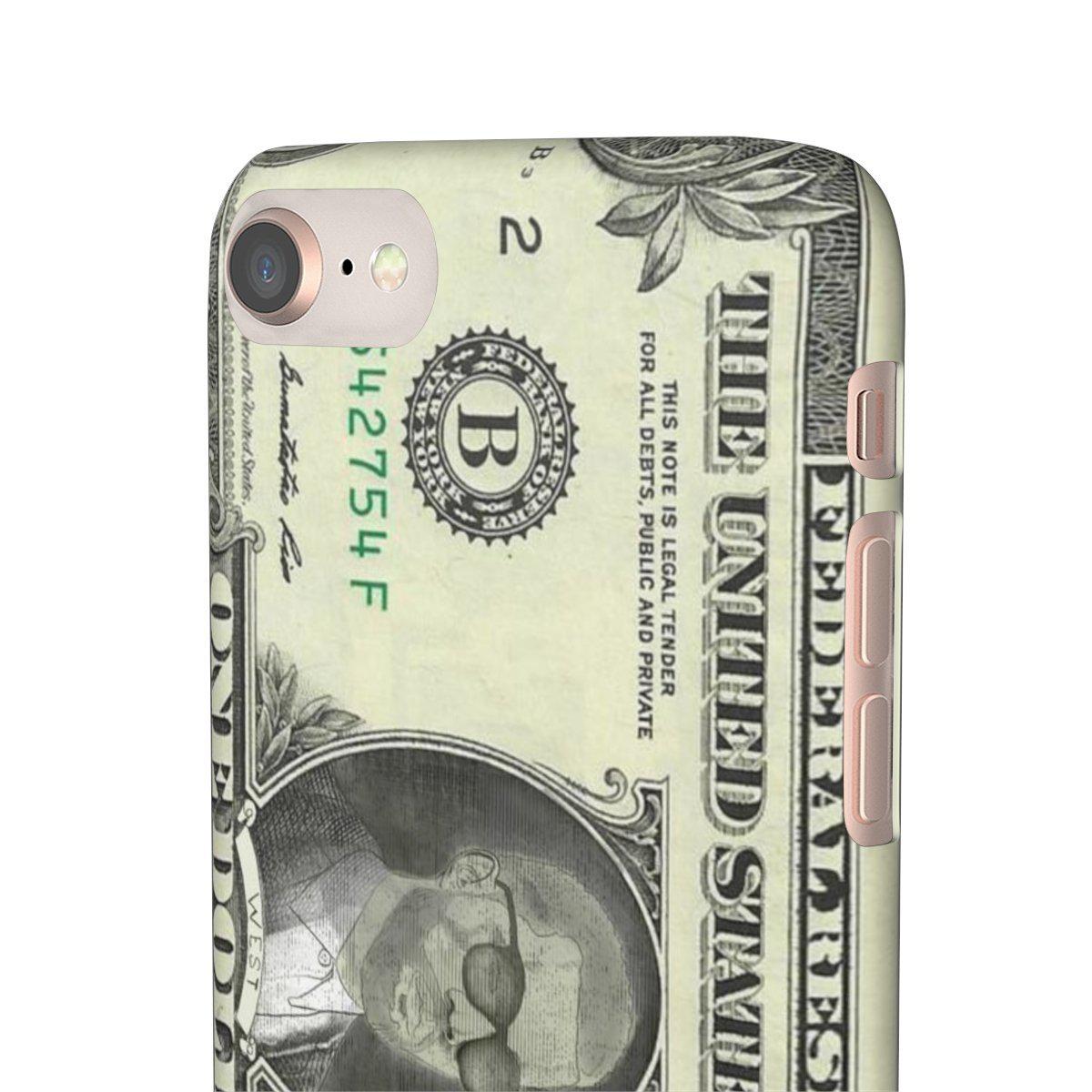 Kanye West President face on 1 dollar bill case iPhone Snap Case-Bootlg