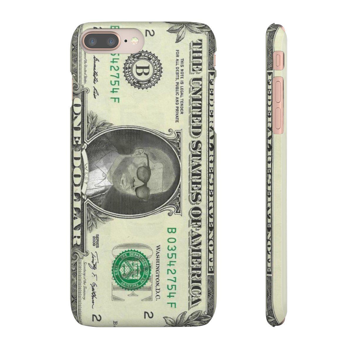Kanye West President face on 1 dollar bill case iPhone Snap Case-Bootlg