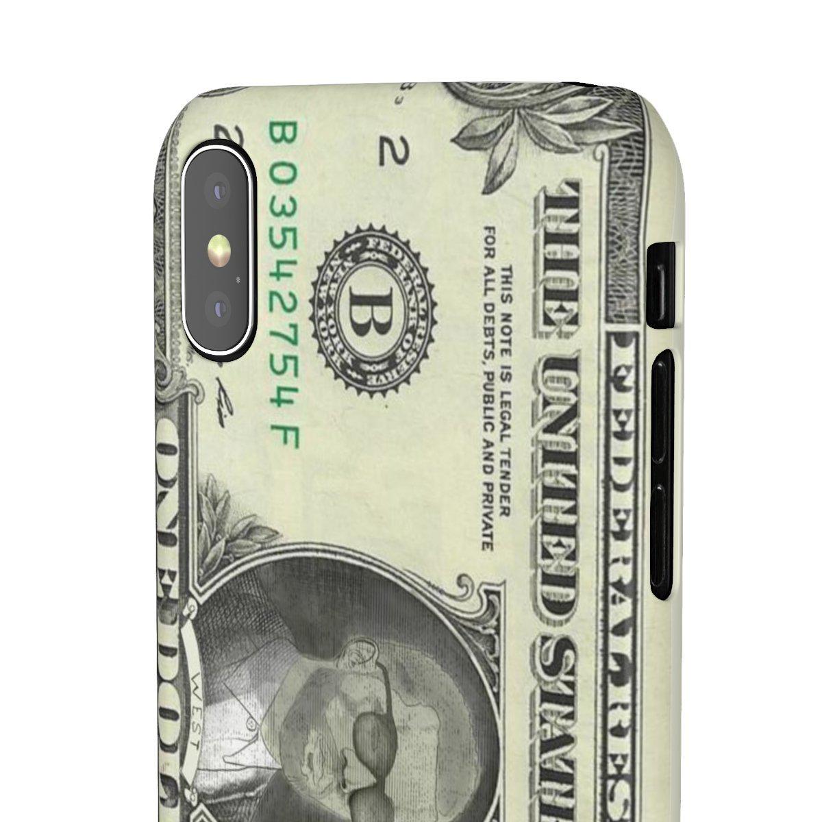 Kanye West President face on 1 dollar bill case iPhone Snap Case-iPhone X-Glossy-Bootlg