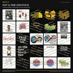Watermarked rap and RnB graphic previews