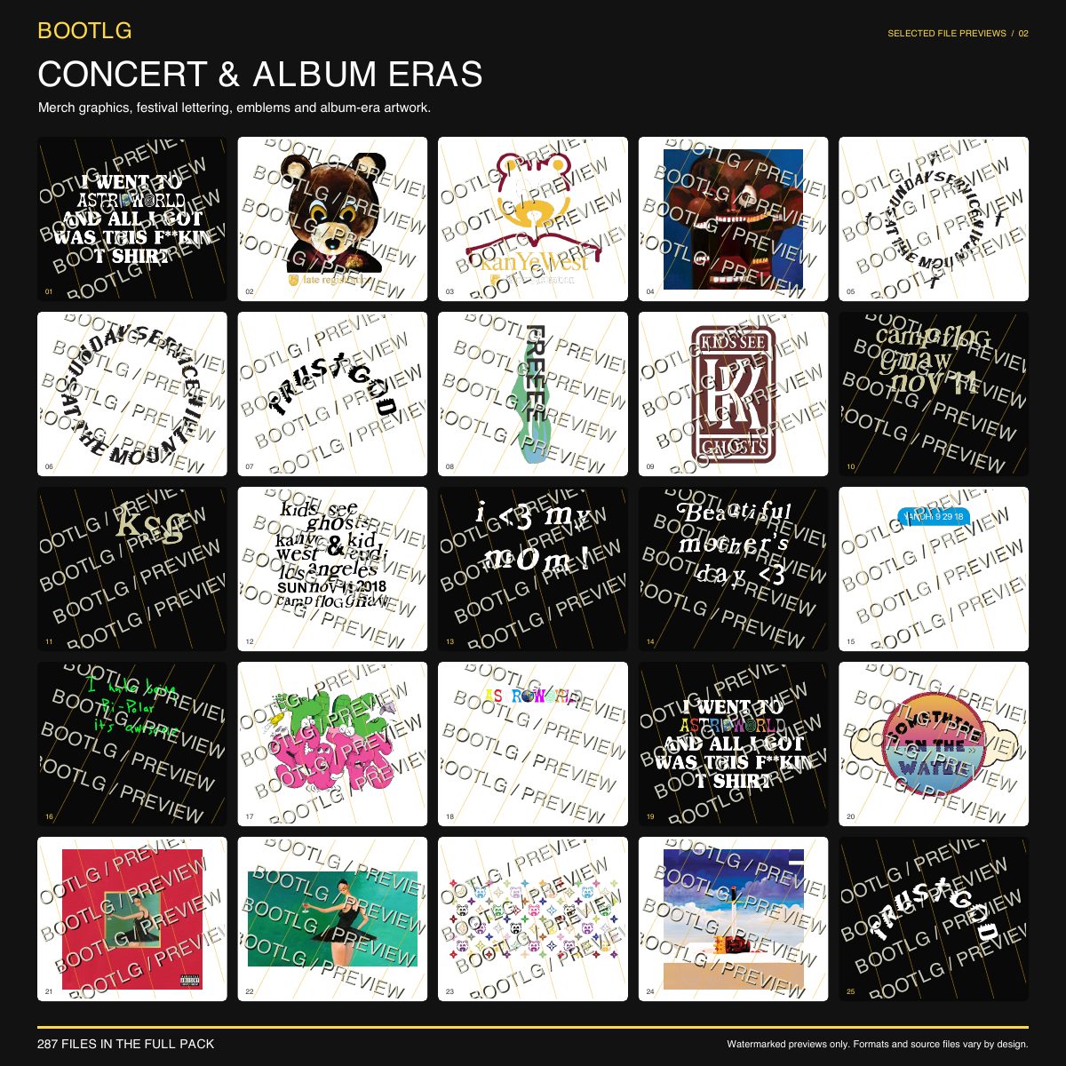 Watermarked concert and album era previews