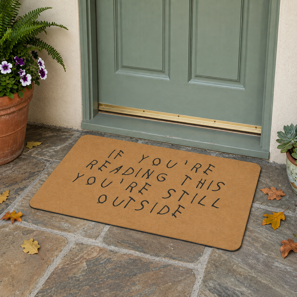 Funny Doormat – If You're Reading This | 5 Sayings-You're still outside-Bootlg