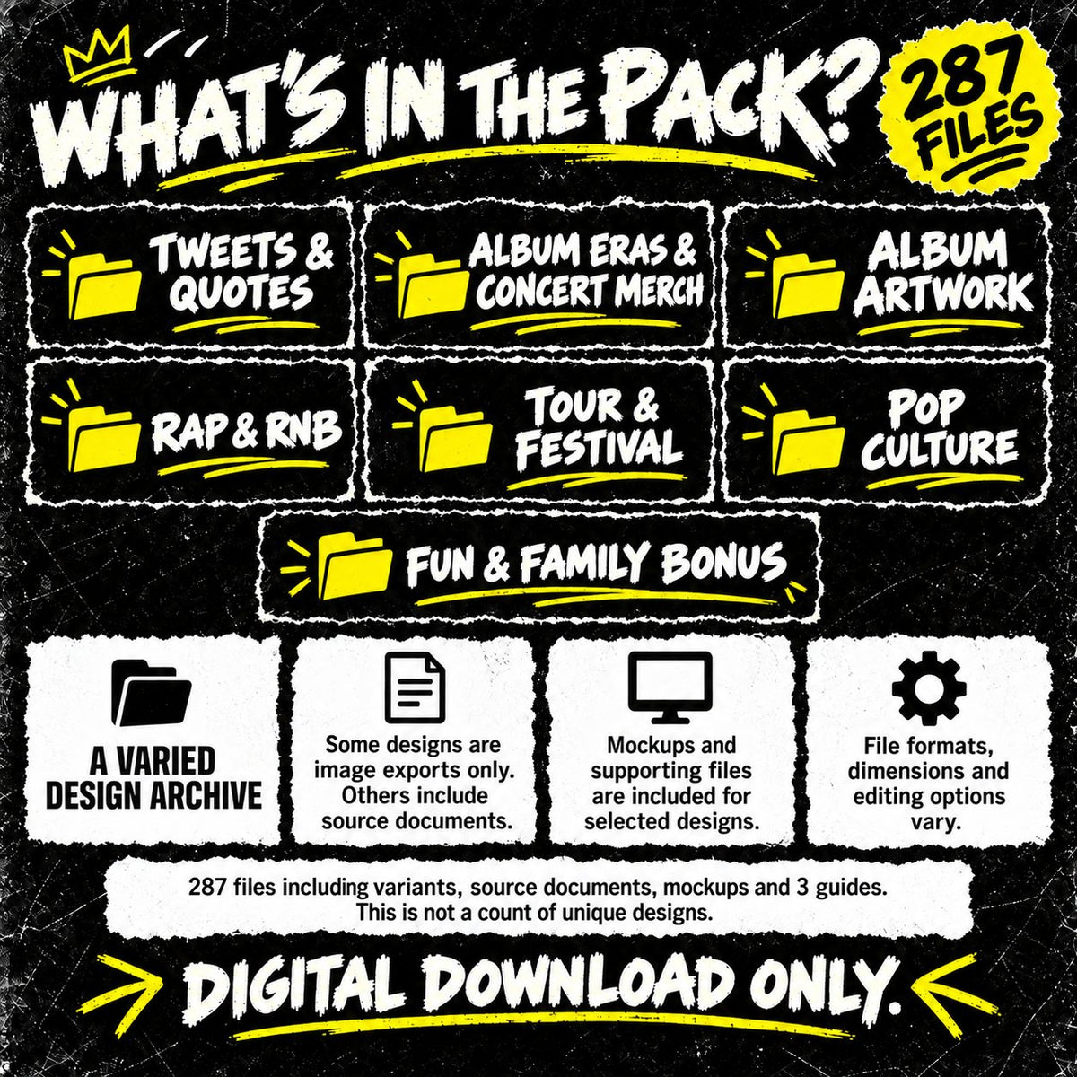 Digital pack contents and variable file format information