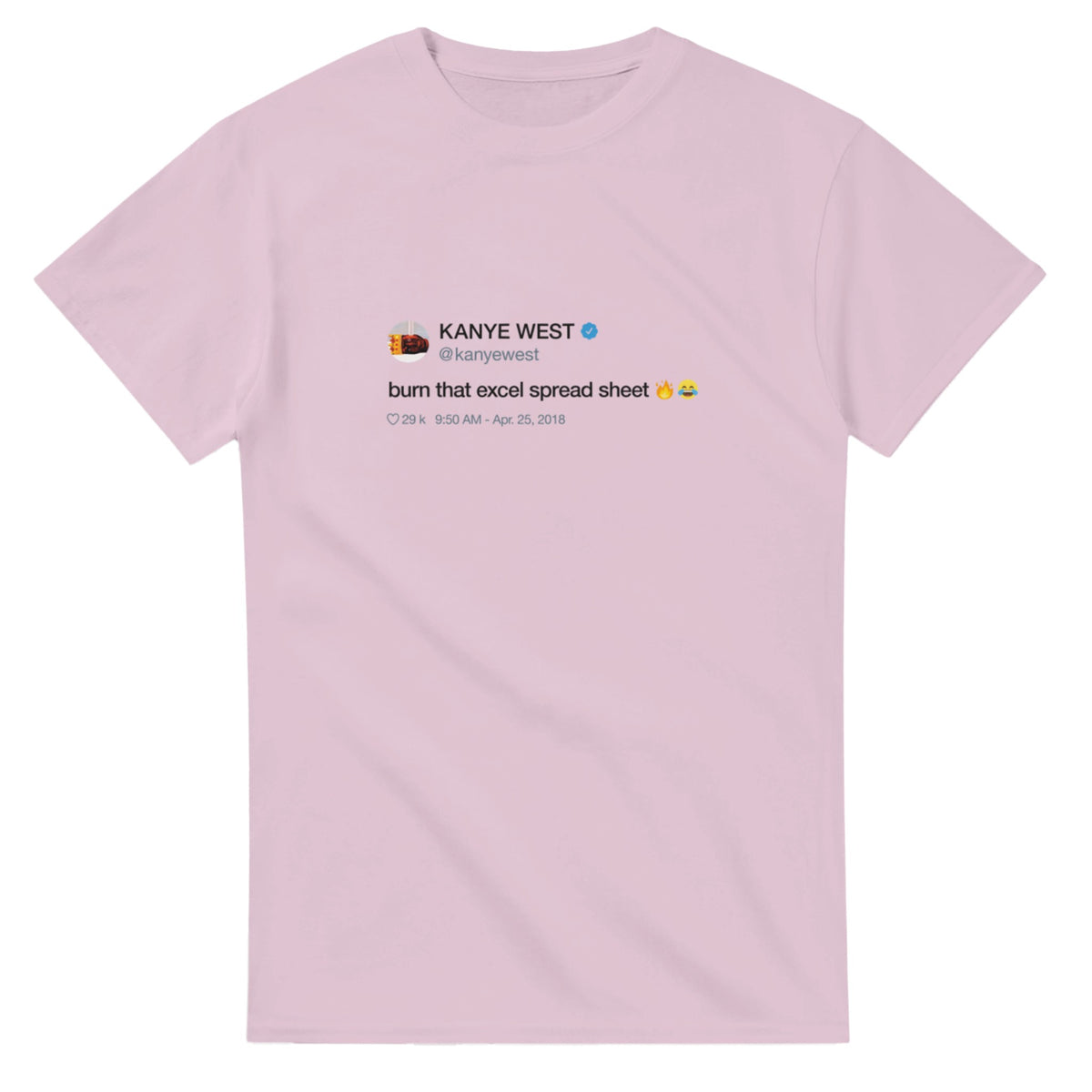 Burn That Excel Spreadsheet Tee-Light Pink-S-Bootlg