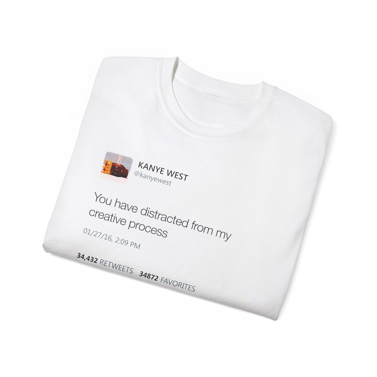 Creative Process Kanye West Tweet Tee-White-S-Bootlg