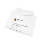 I wish I could run across a beach into my own arms Kanye Tweet Hoodie-White-S-Bootlg