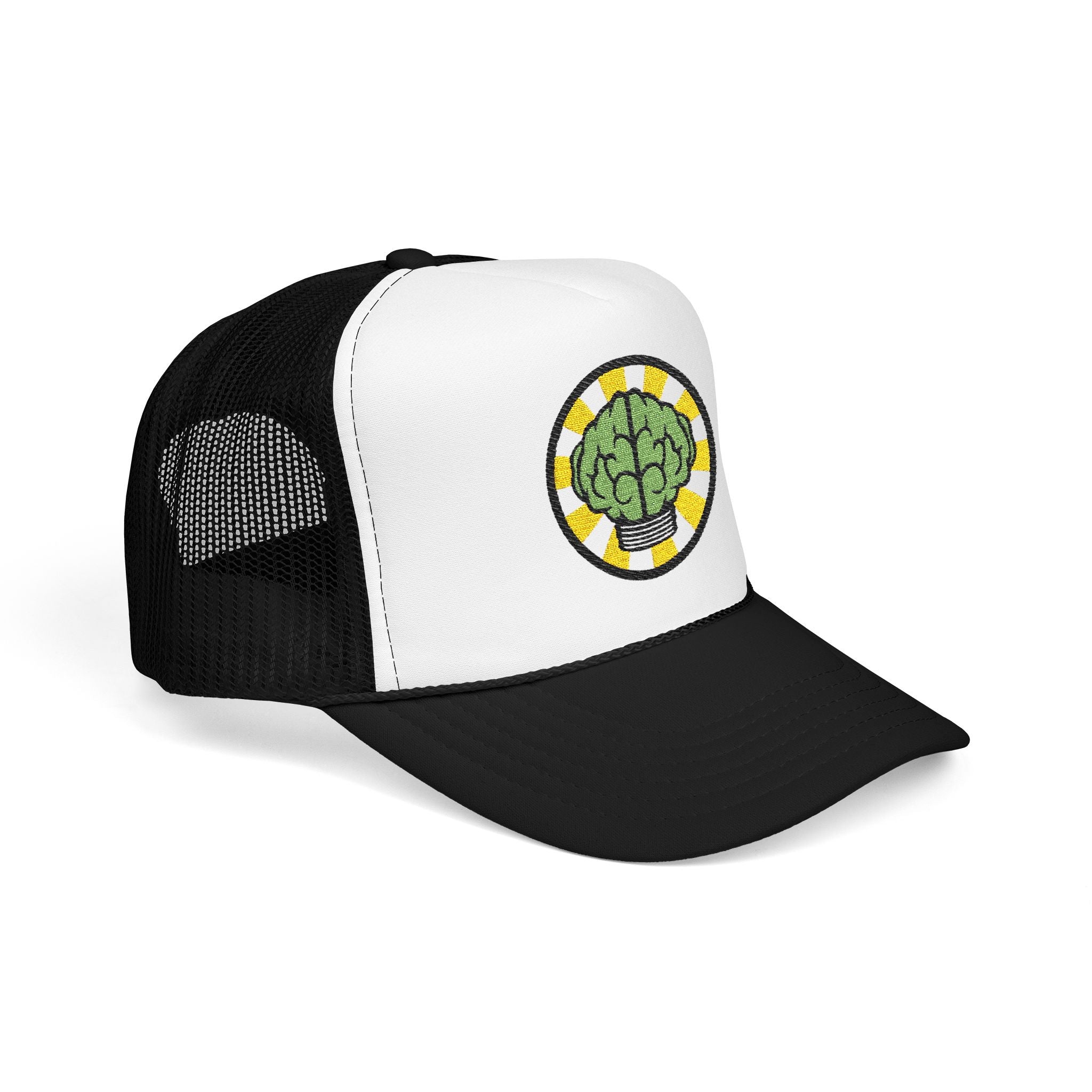 NERD Embroidered Foam Trucker Hat-Black/White-One size-Bootlg