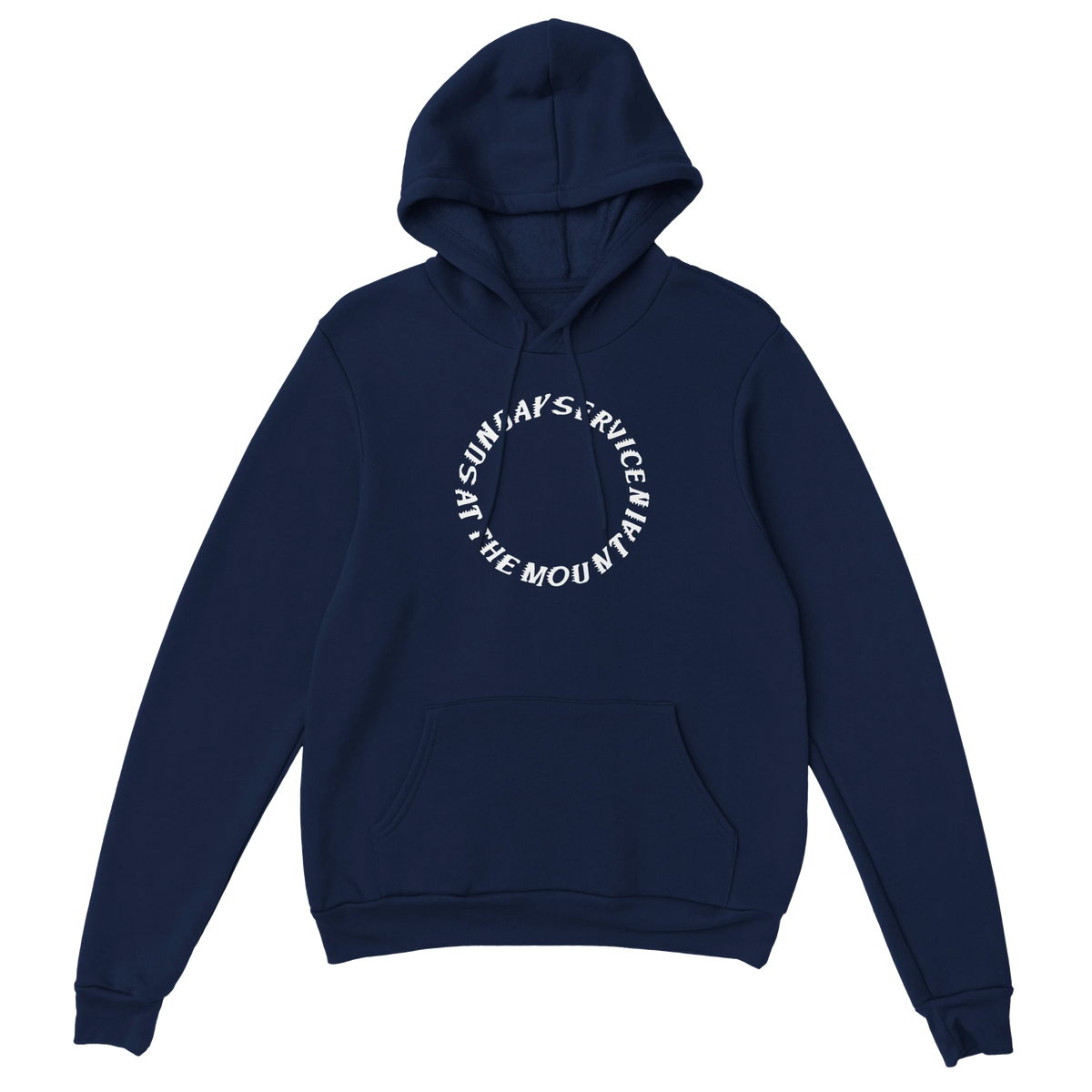 Sunday Service at the Mountain Hoodie-Navy-S-Bootlg