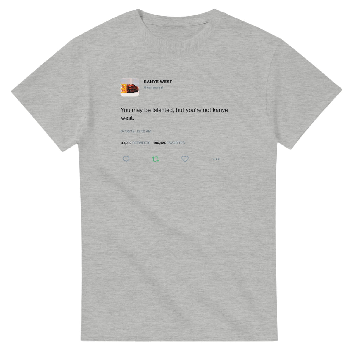 You May Be Talented Kanye West Tweet T-Shirt-Ash-S-Bootlg