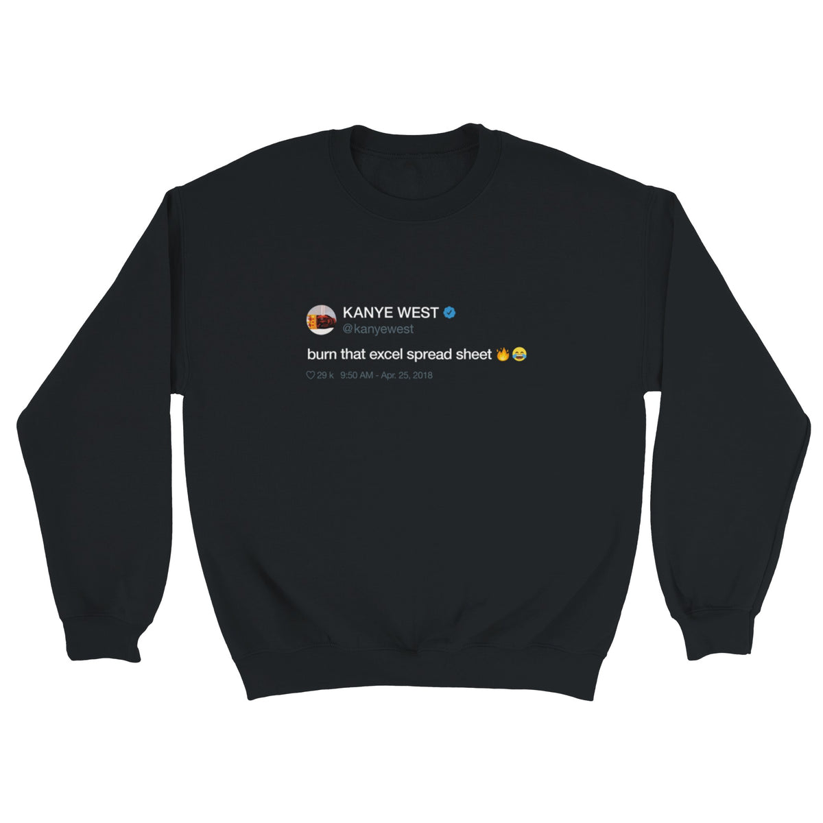 Burn That Excel Spreadsheet Crewneck-Black-S-Bootlg