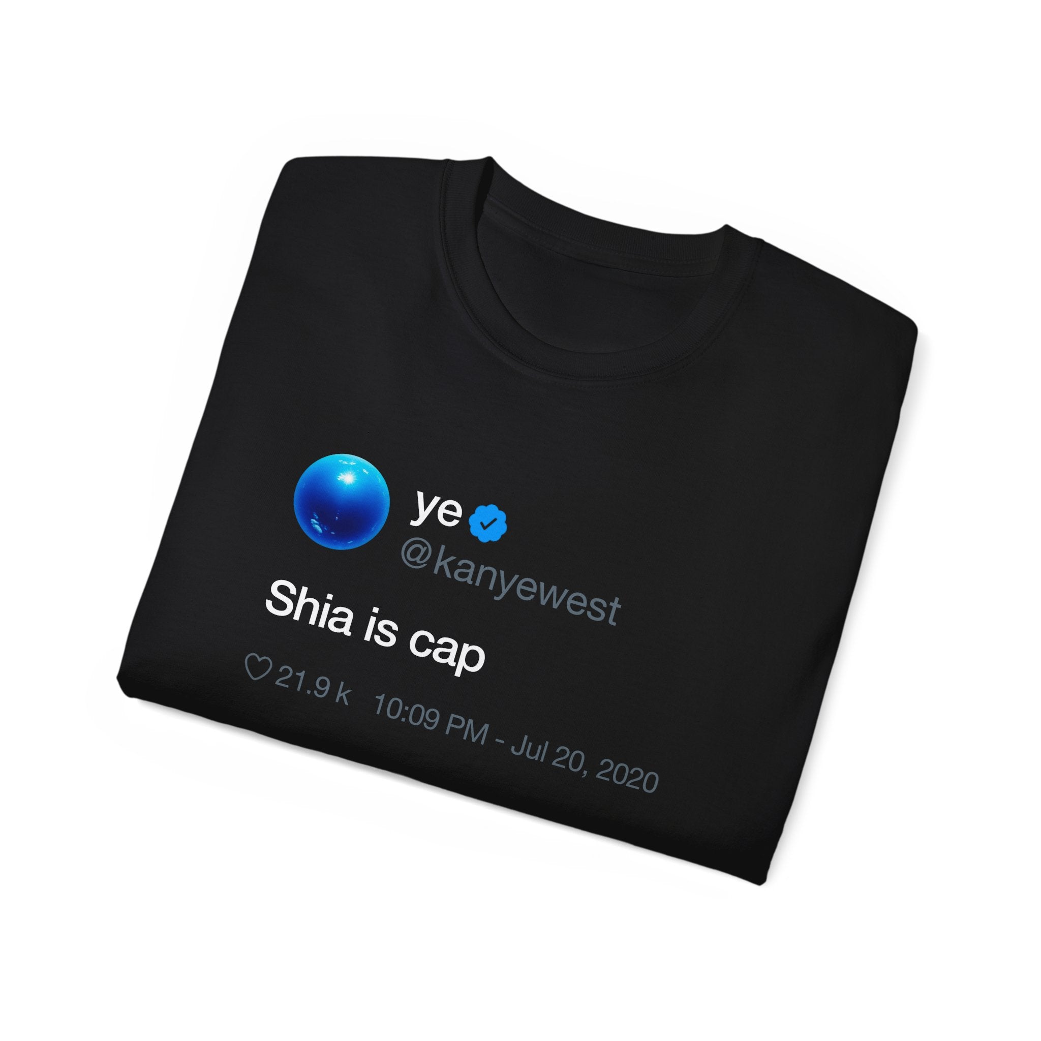 Shia Is Cap Kanye Tweet Tee-White-S-Bootlg