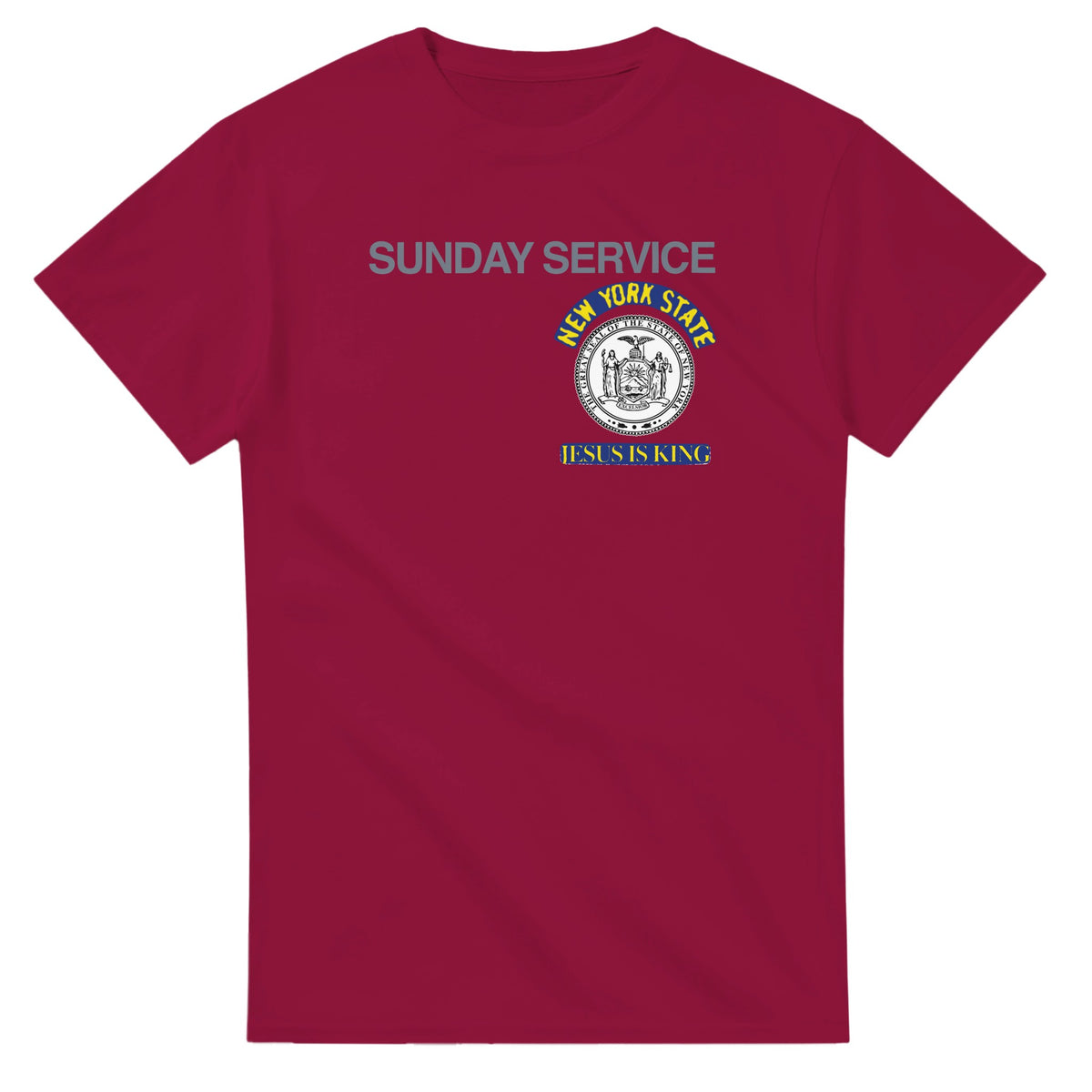 Jesus Is King New York Tee-Cardinal Red-S-Bootlg