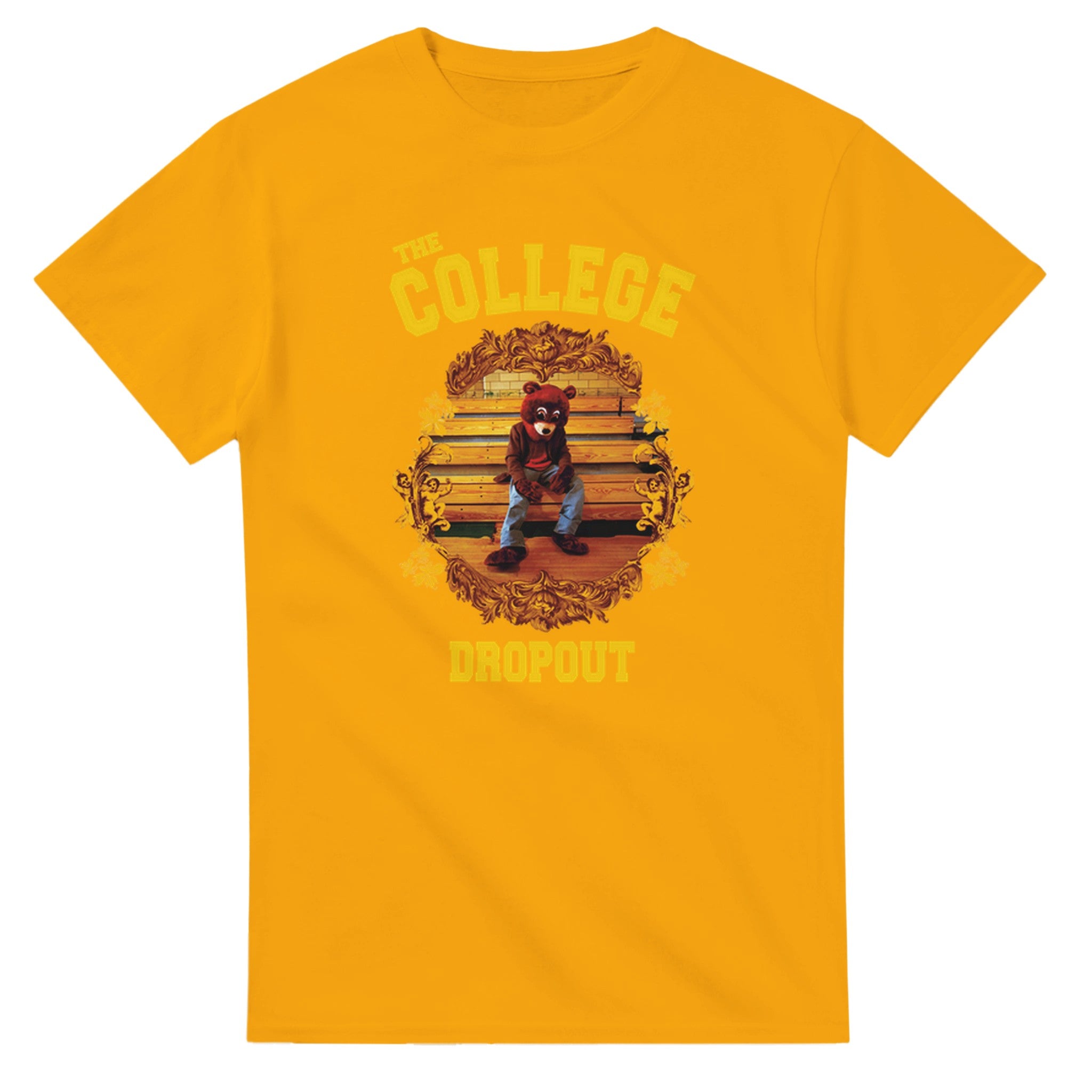 The College Dropout Bear Unisex Tee - Old Kanye West inspired Tshirt-Gold-S-Bootlg