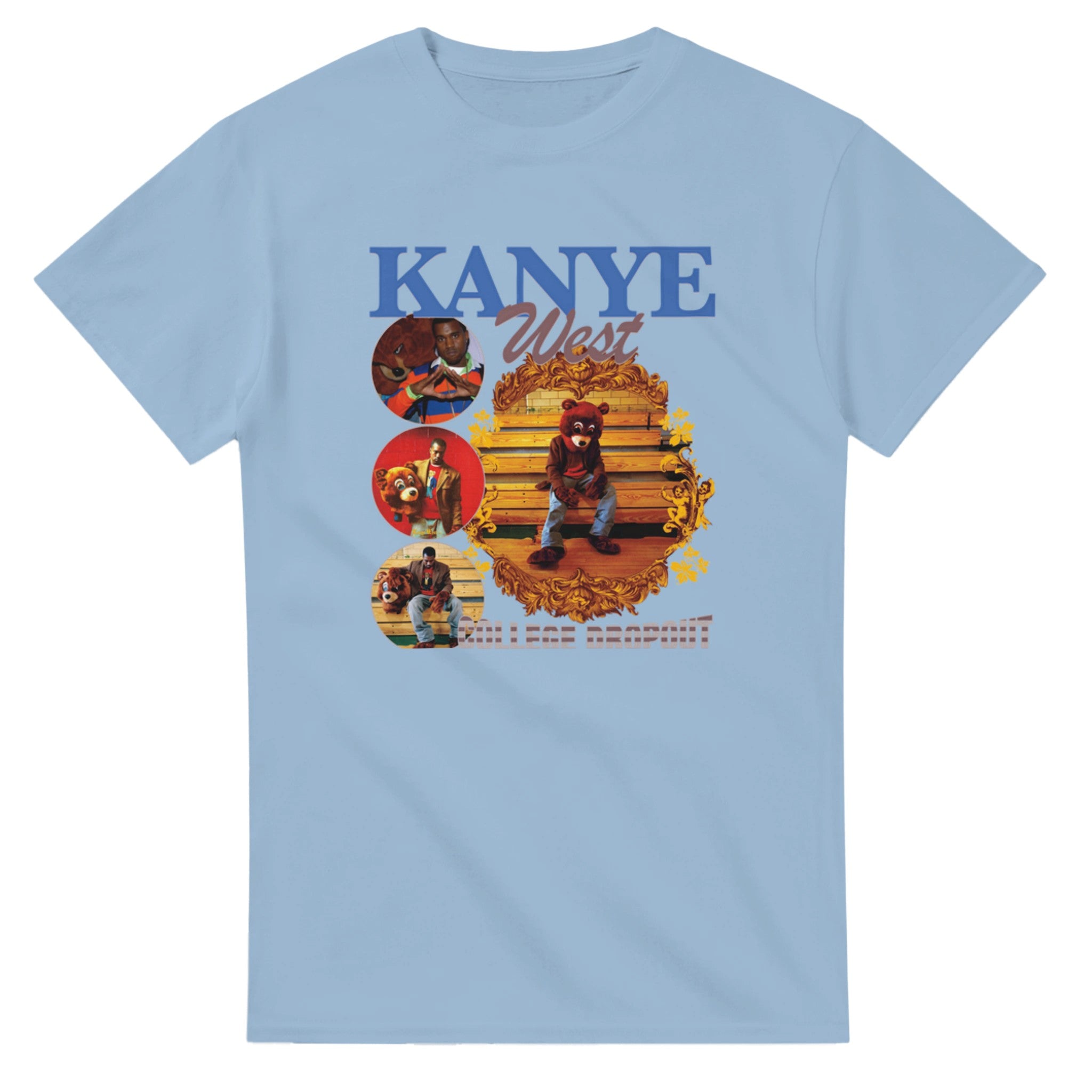 Vintage Kanye West College Dropout T-Shirt-Light Blue-S-Bootlg