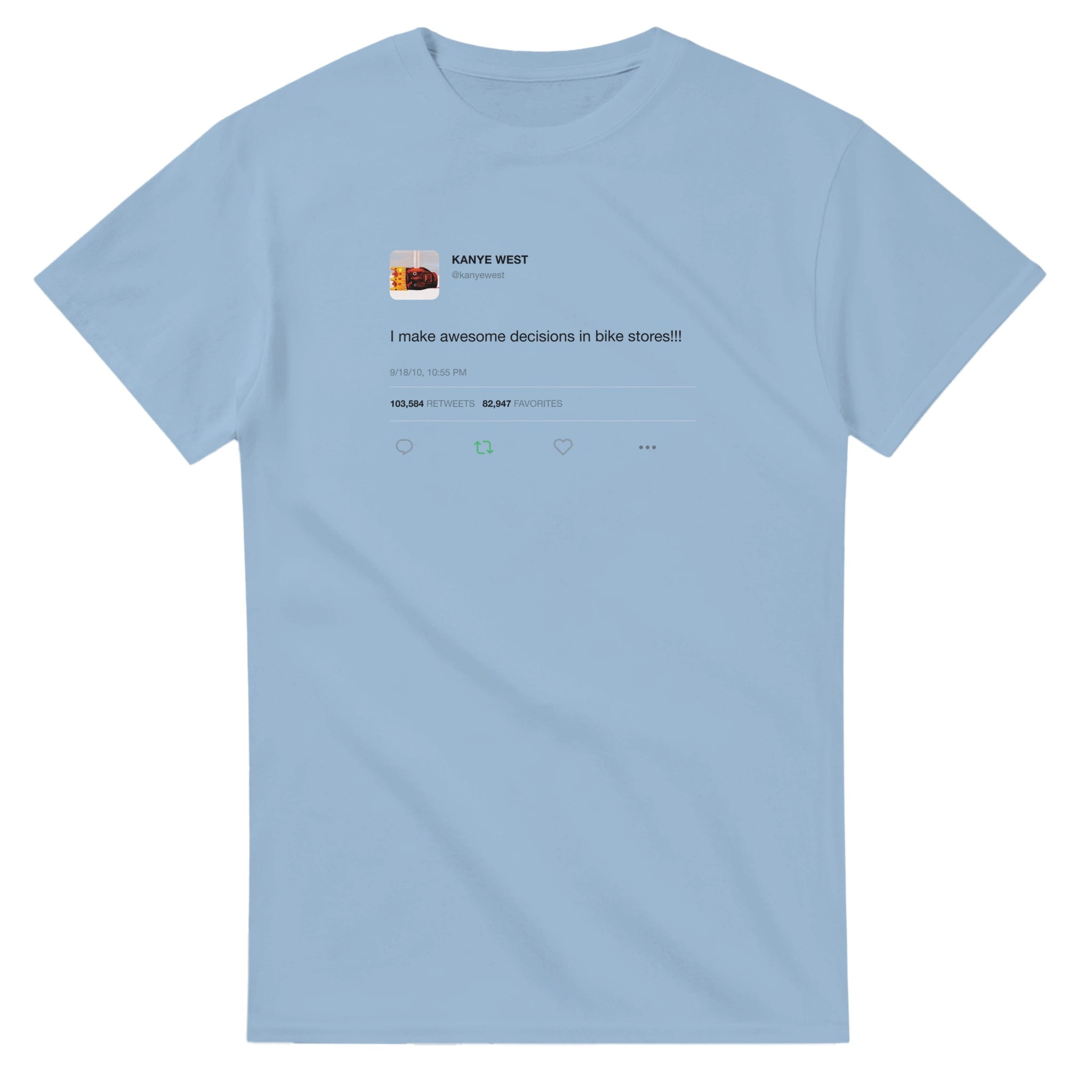 Bike Stores Kanye West Tee-Light Blue-S-Bootlg