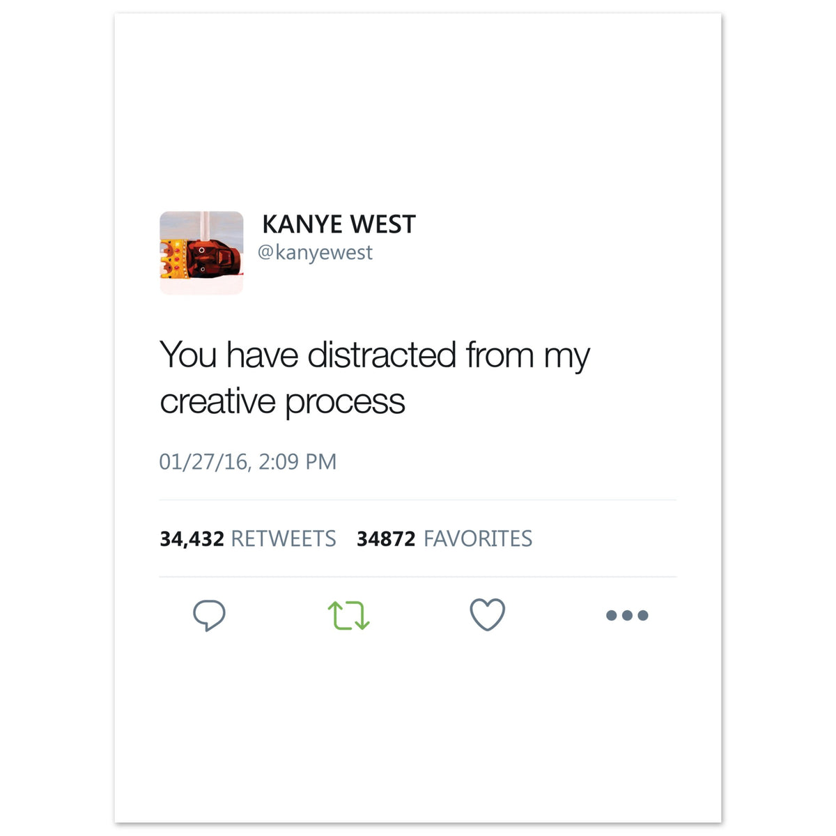 Creative Process Tweet Poster-30x40 cm / 12x16″-Bootlg