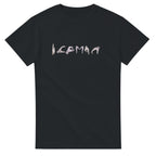 Iceman crystal hands rhinestone glove graphic tee, black flat lay