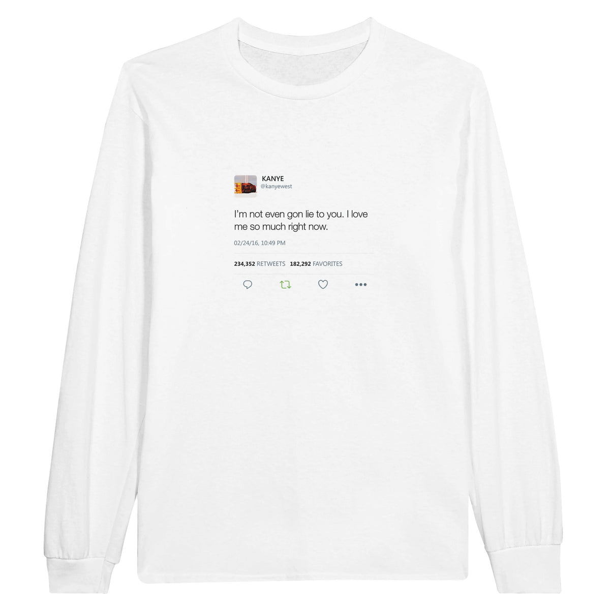 I Love Me So Much Long Sleeve-White-S-Bootlg