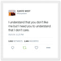 Kanye West Tweet Framed Poster-30x30 cm / 12x12″-White frame-Bootlg