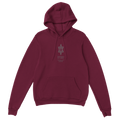Donda inspired Kanye West album hoodie in Maroon, front view
