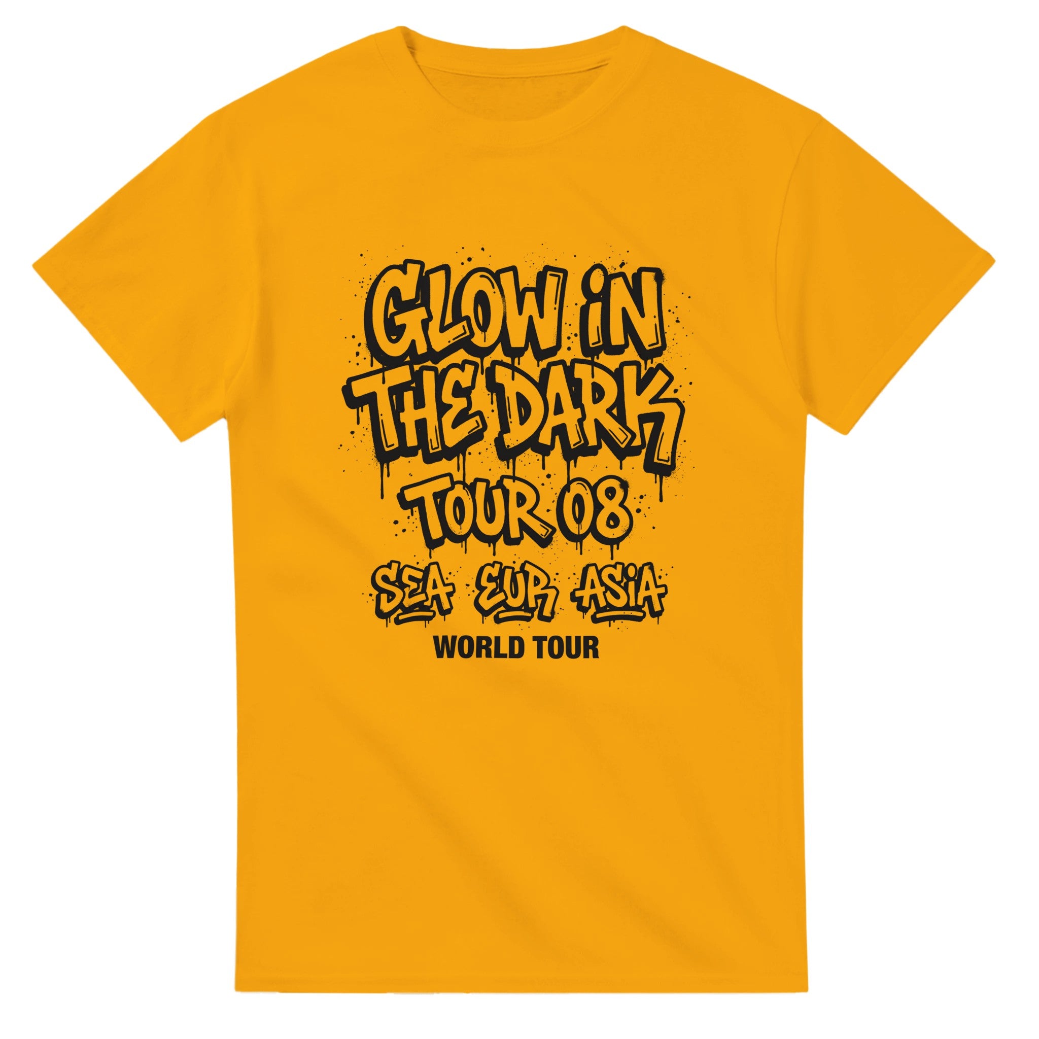 Glow In The Dark Kanye West Tee-Gold-S-Bootlg