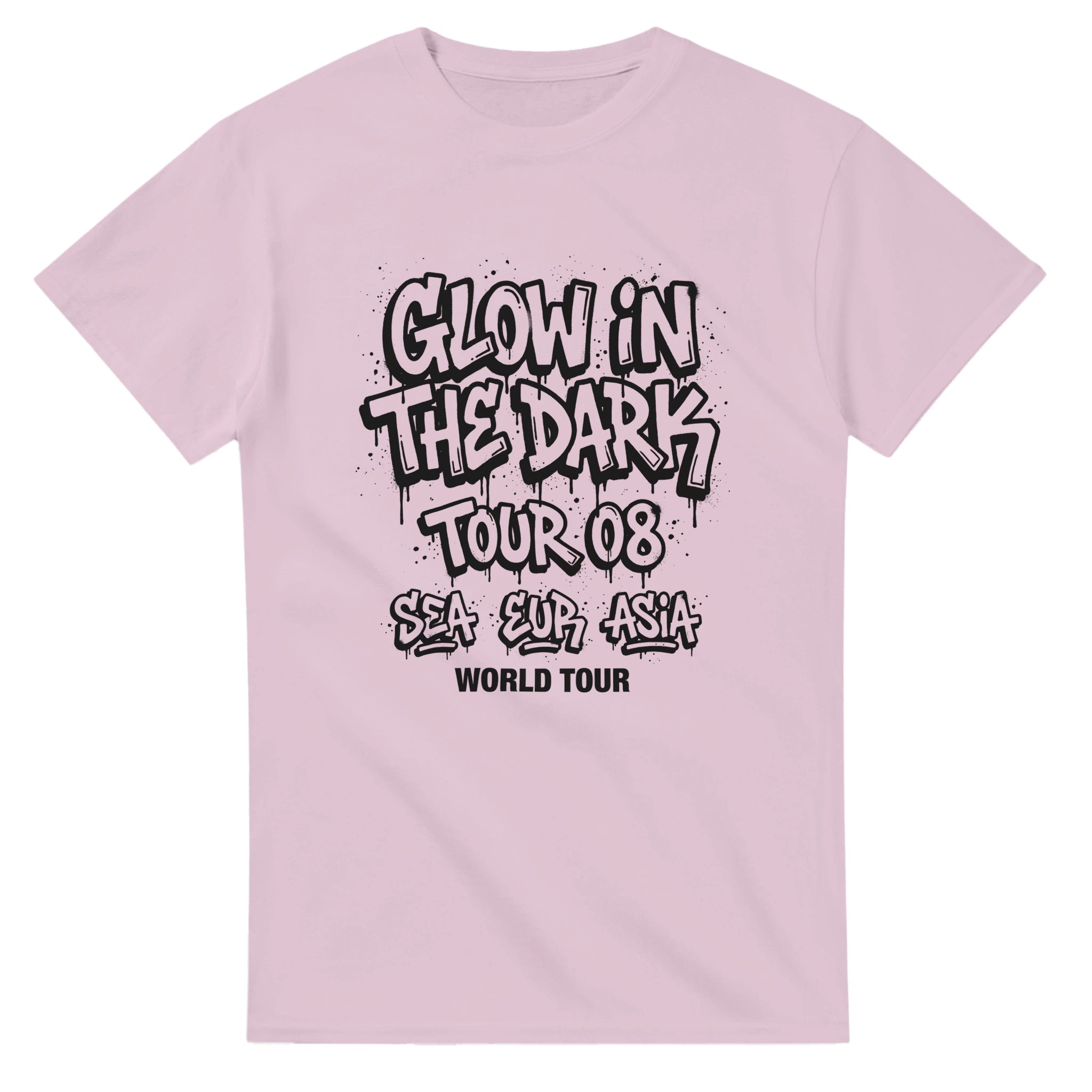 Glow In The Dark Kanye West Tee-Light Pink-S-Bootlg