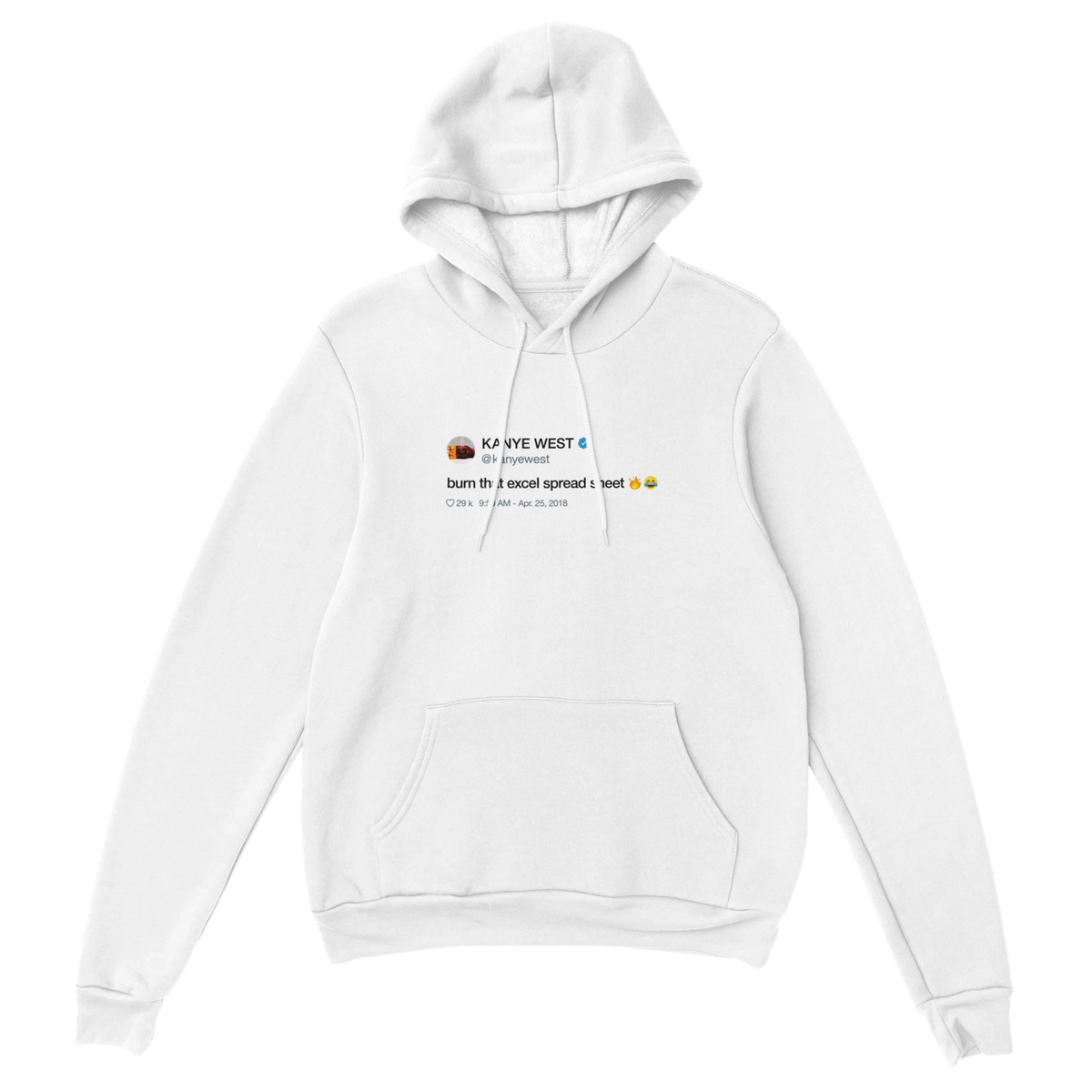 Burn That Excel Spreadsheet Hoodie-White-S-Bootlg
