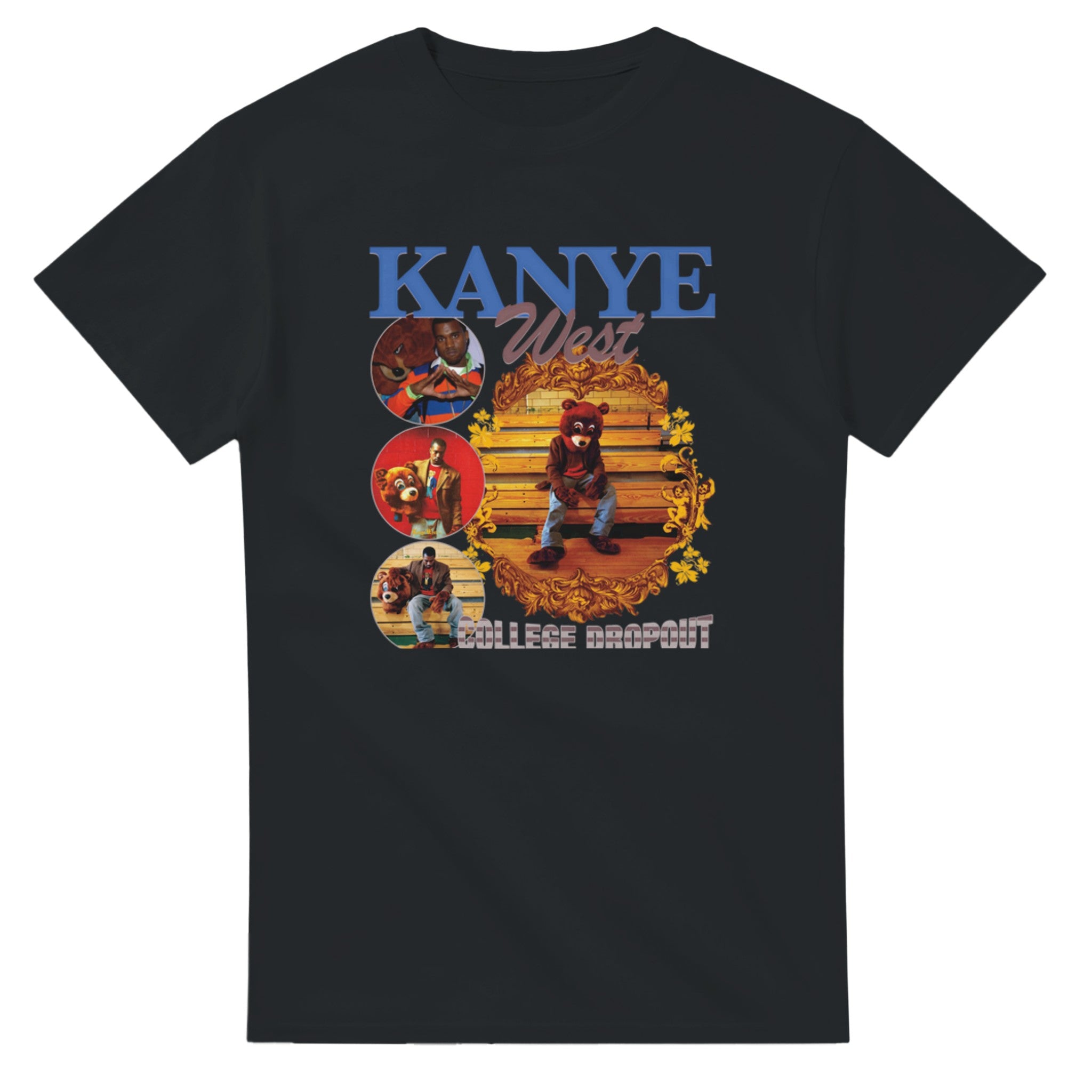 Vintage Kanye West College Dropout T-Shirt-Black-S-Bootlg