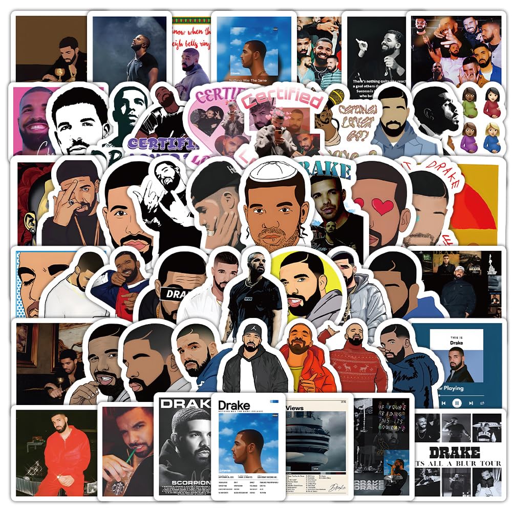 Drake sticker pack with 100 waterproof vinyl stickers