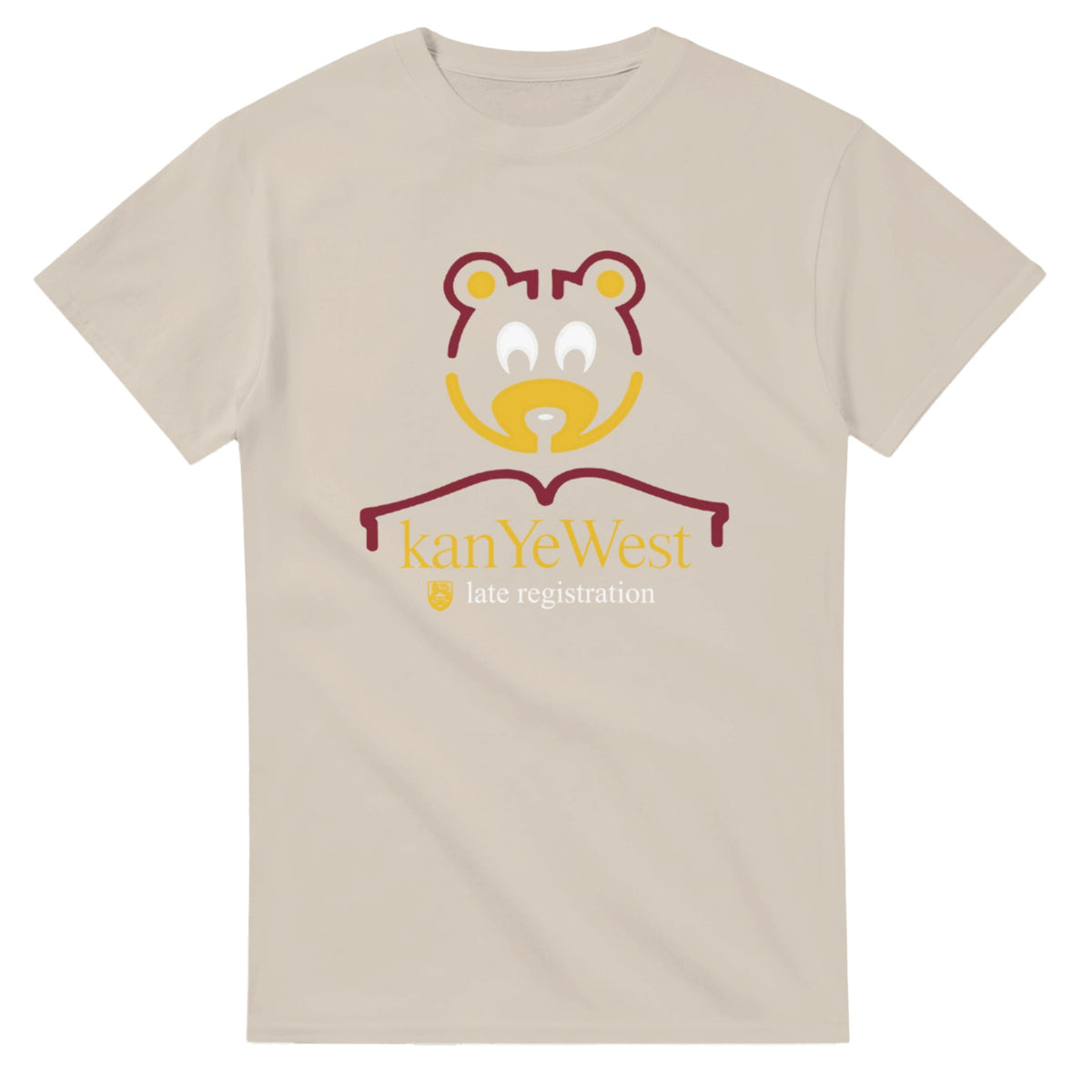 Kanye West The Late Registration Logo T-Shirt-Sand-S-Bootlg
