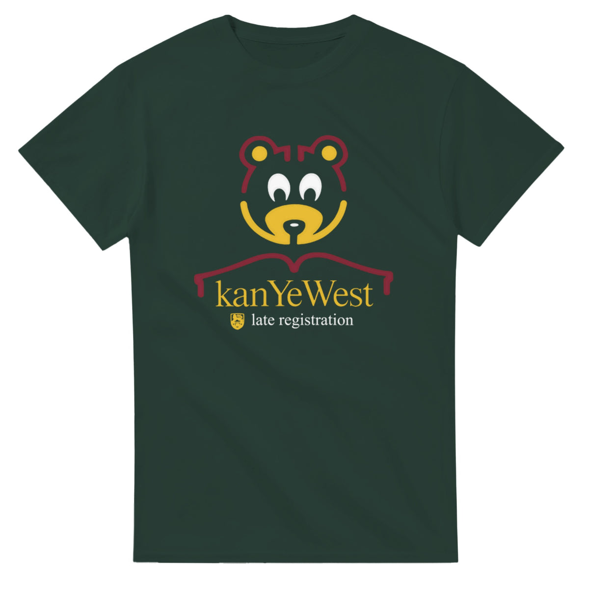 Kanye West The Late Registration Logo T-Shirt-Forest Green-S-Bootlg