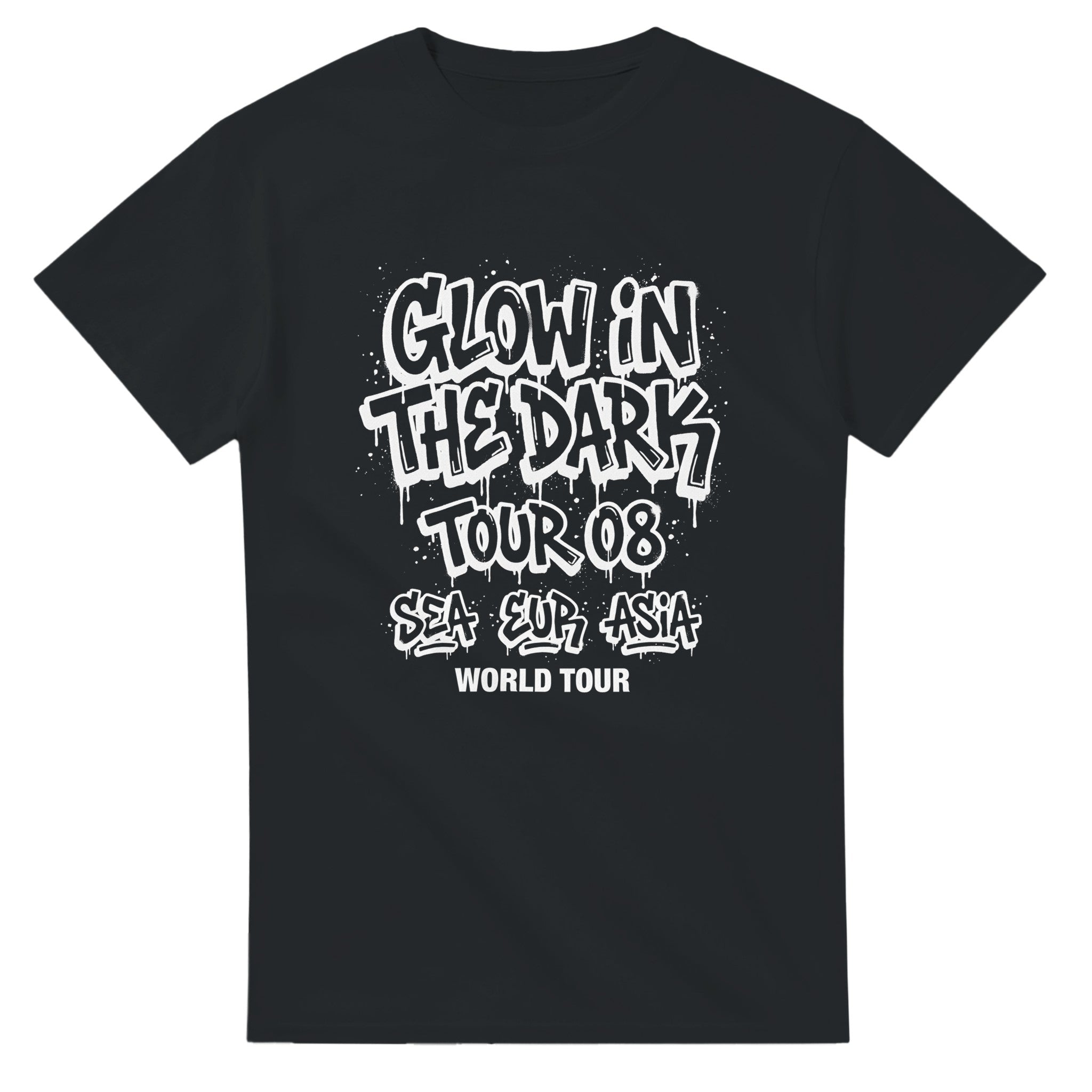 Glow In The Dark Kanye West Tee-Black-S-Bootlg